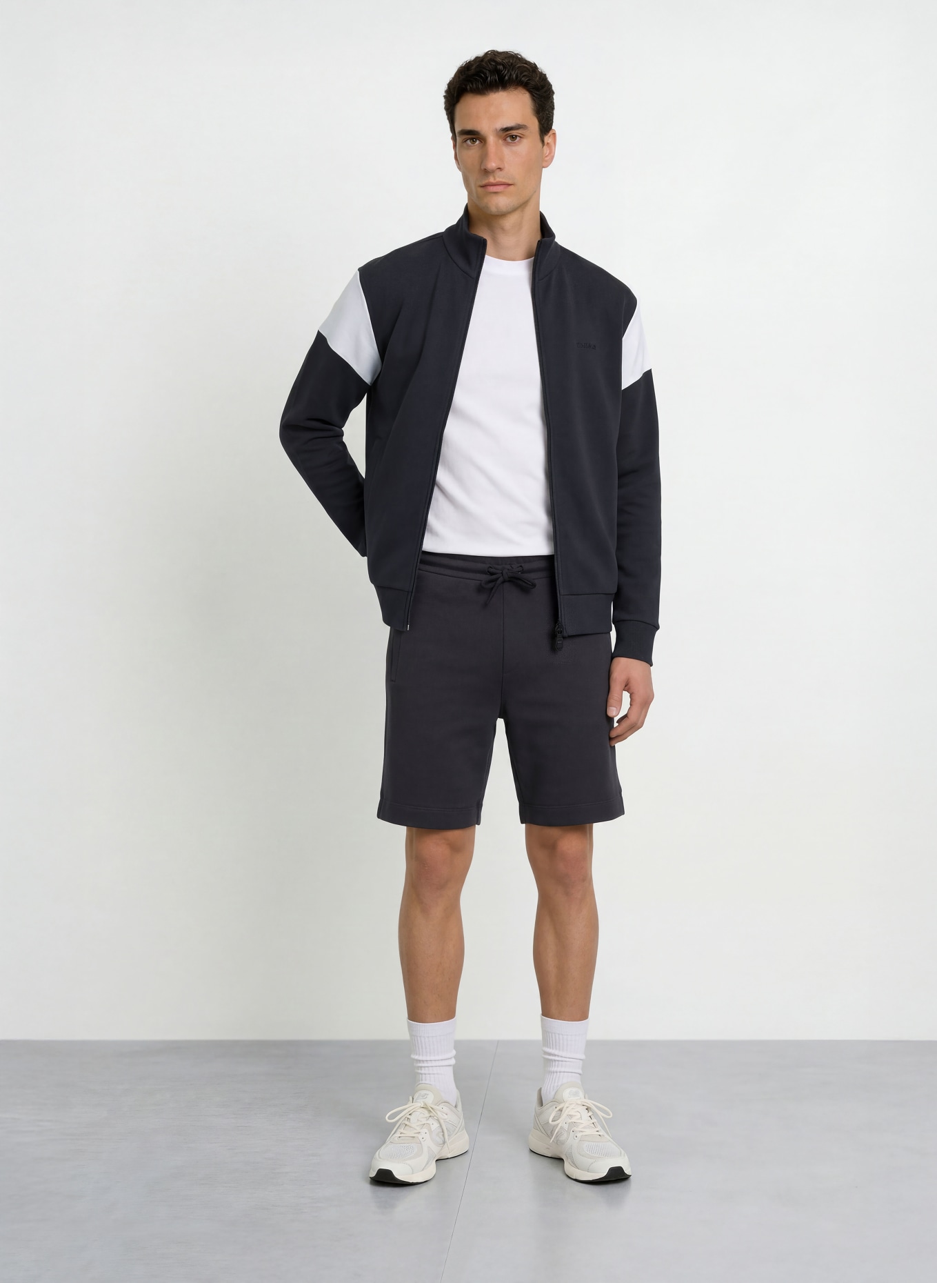 BOSS UNION SKAZ Training Jacket: DARK BLUE / WHITE