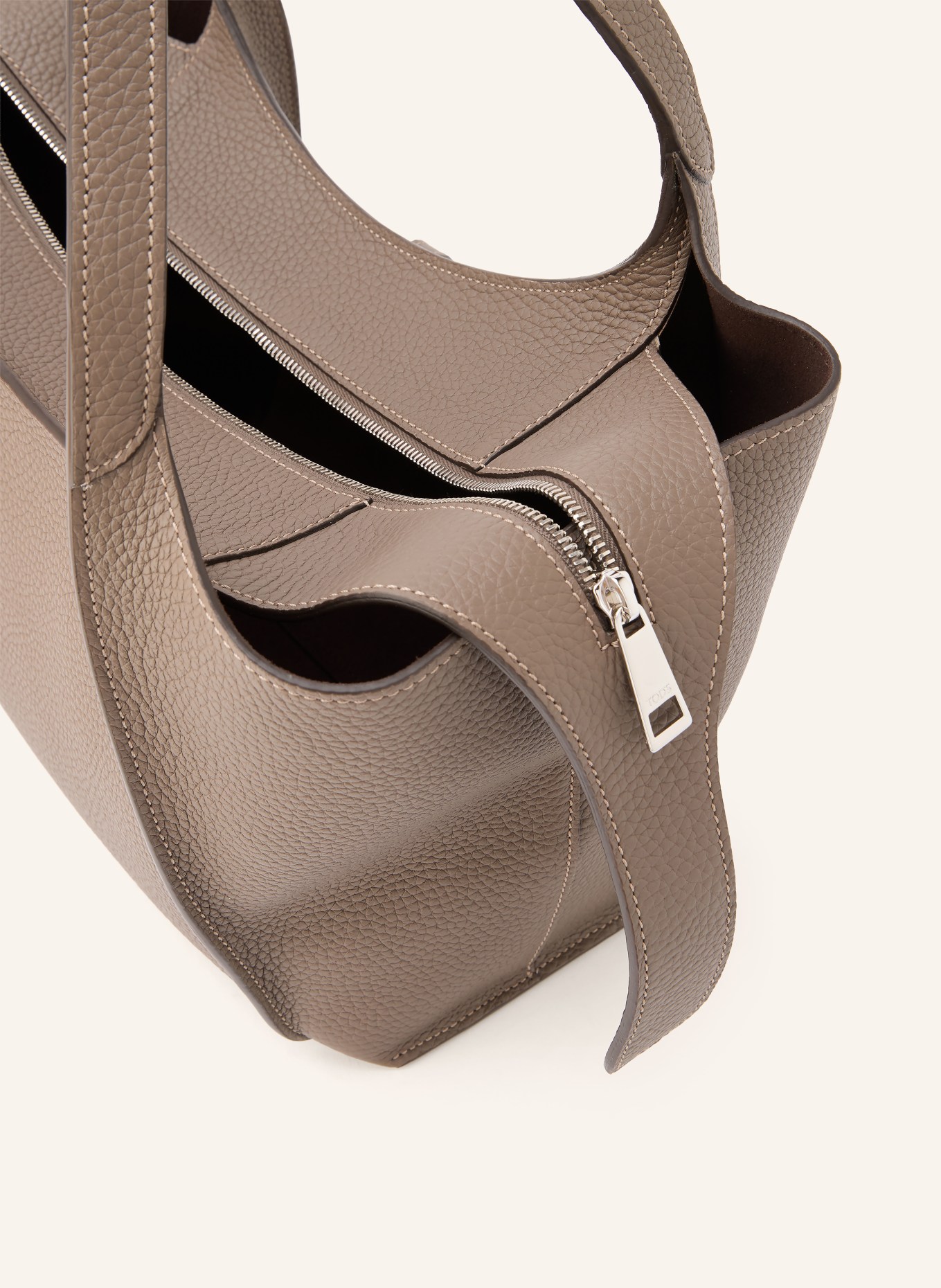 TOD'S Shoppers T TIMELESS SMALL: TAUPE