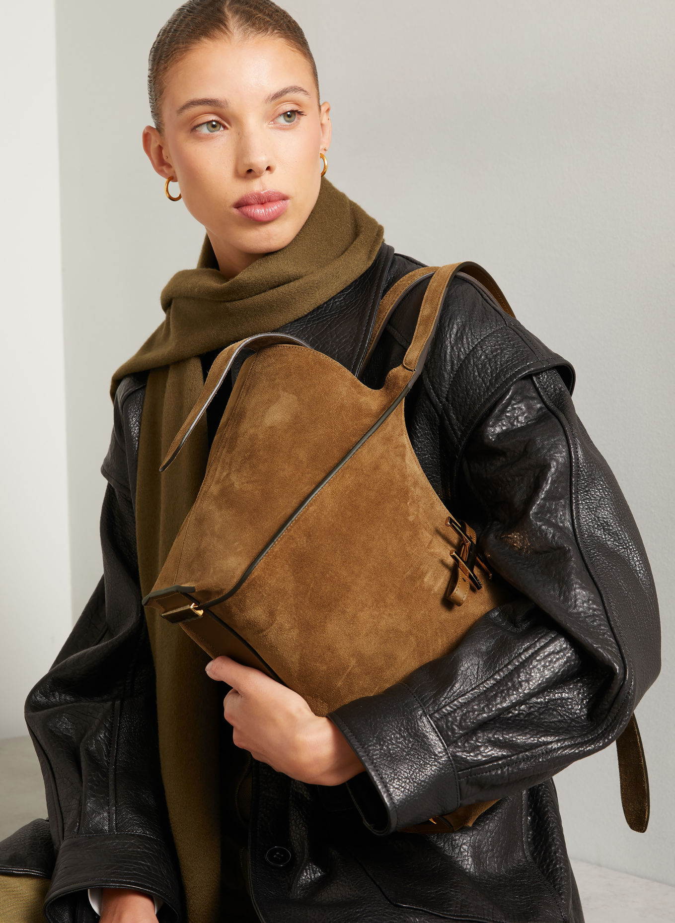 TOD'S Shoppers T TIMELESS SMALL: LICHTBRUIN