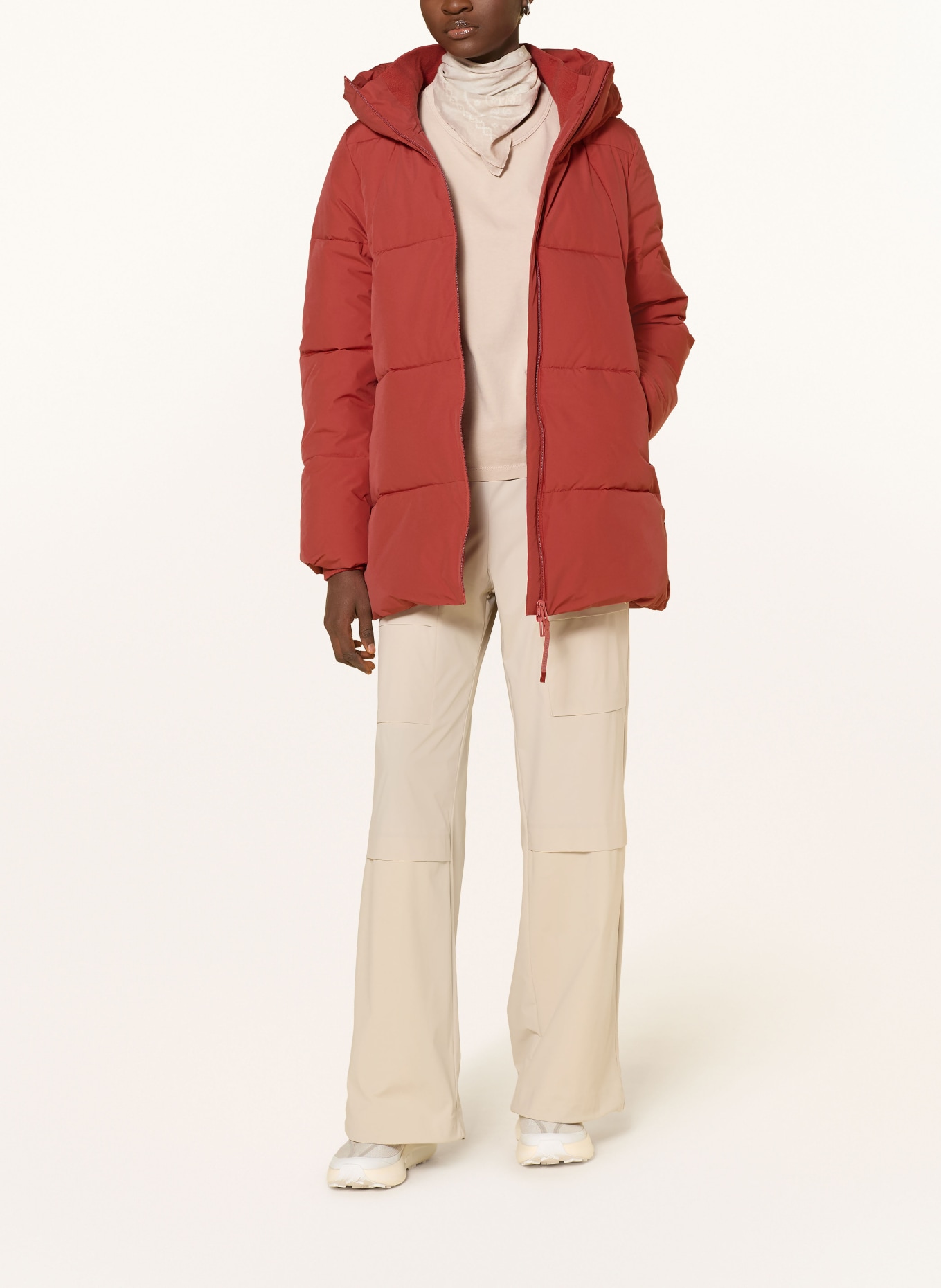 JEANNE BARET Gewatteerde jas MYRTLE: ROOD