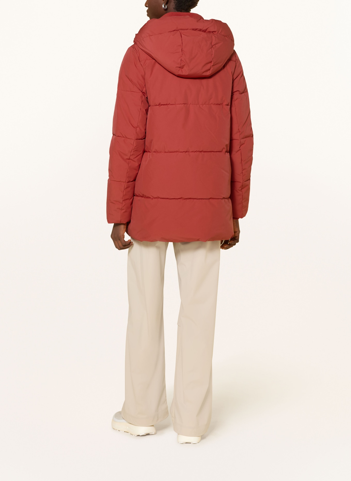JEANNE BARET Gewatteerde jas MYRTLE: ROOD