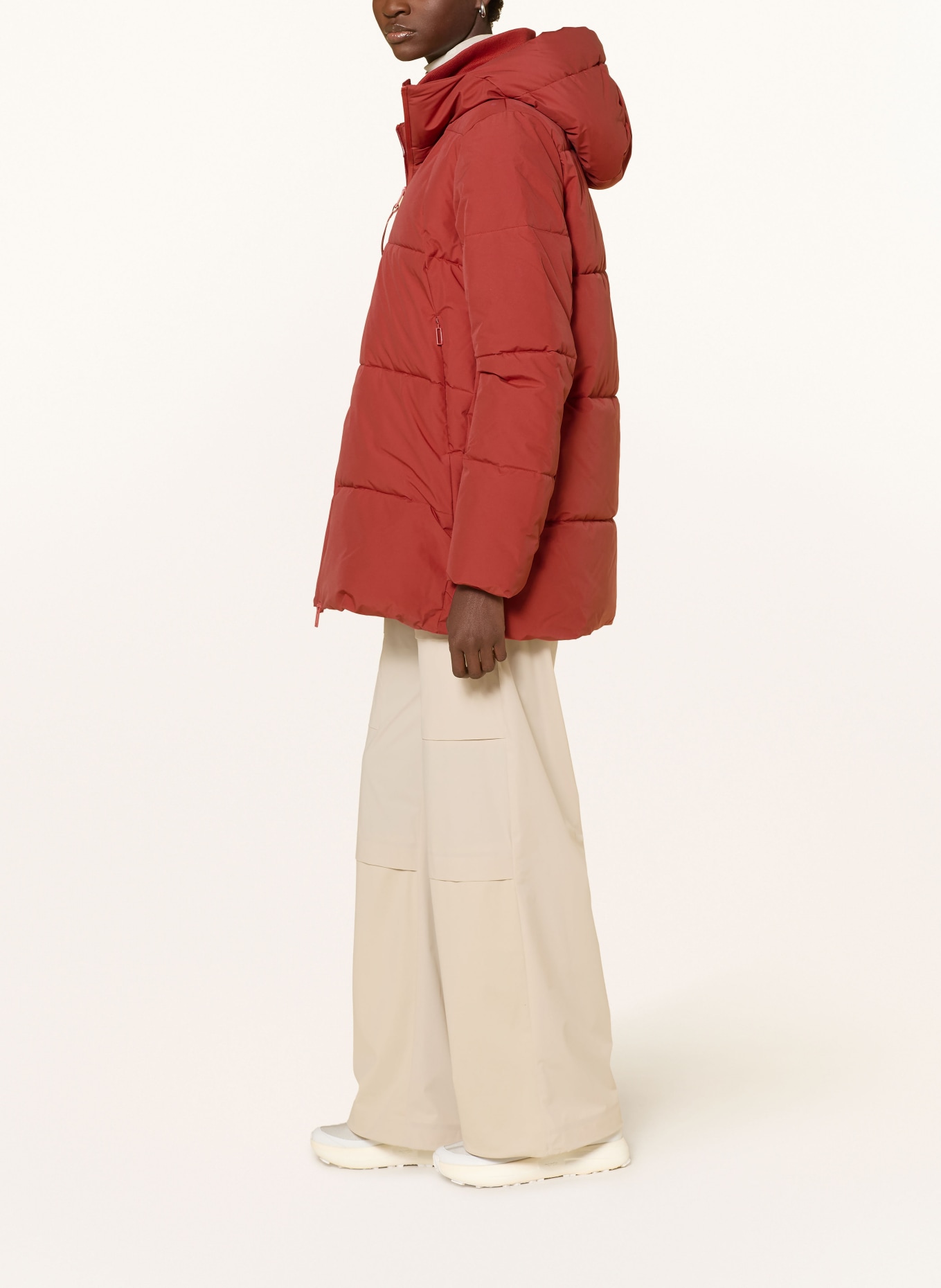 JEANNE BARET Gewatteerde jas MYRTLE: ROOD