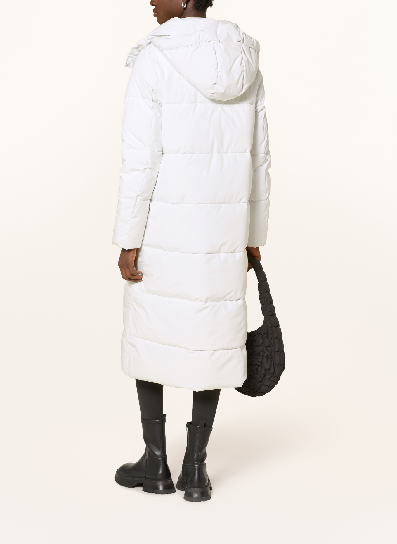JEANNE BARET Steppmantel MYRTLE mit abnehmbarer Kapuze: WEISS