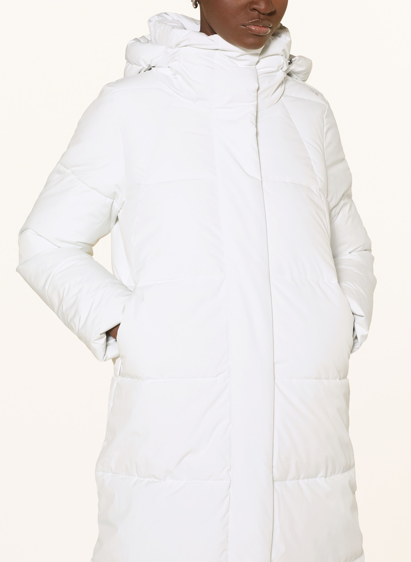 JEANNE BARET Steppmantel MYRTLE mit abnehmbarer Kapuze: WEISS