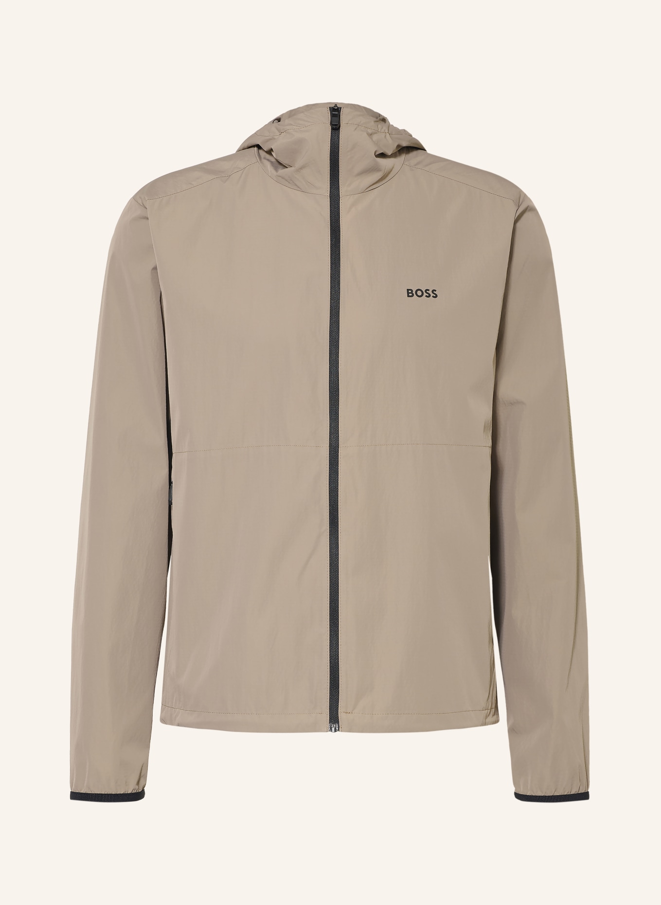 BOSS Funktionsjakke AIRYNIX: BEIGE / SORT