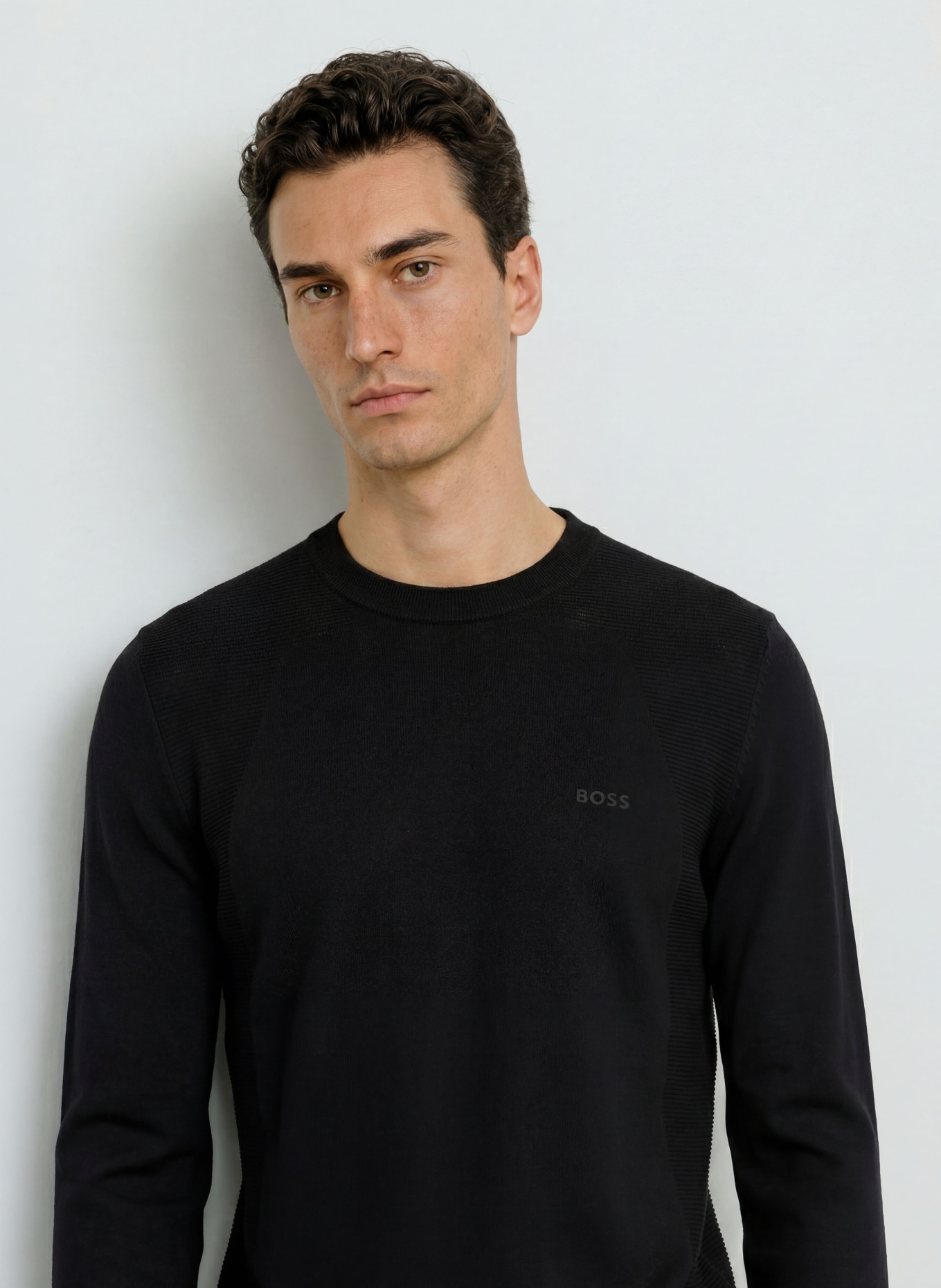 BOSS Pullover MOMENTUM-LITE: SCHWARZ