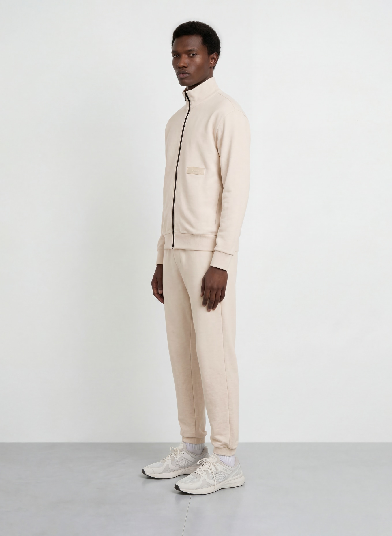 BOSS Sweatvest COLLAR: CRÈME