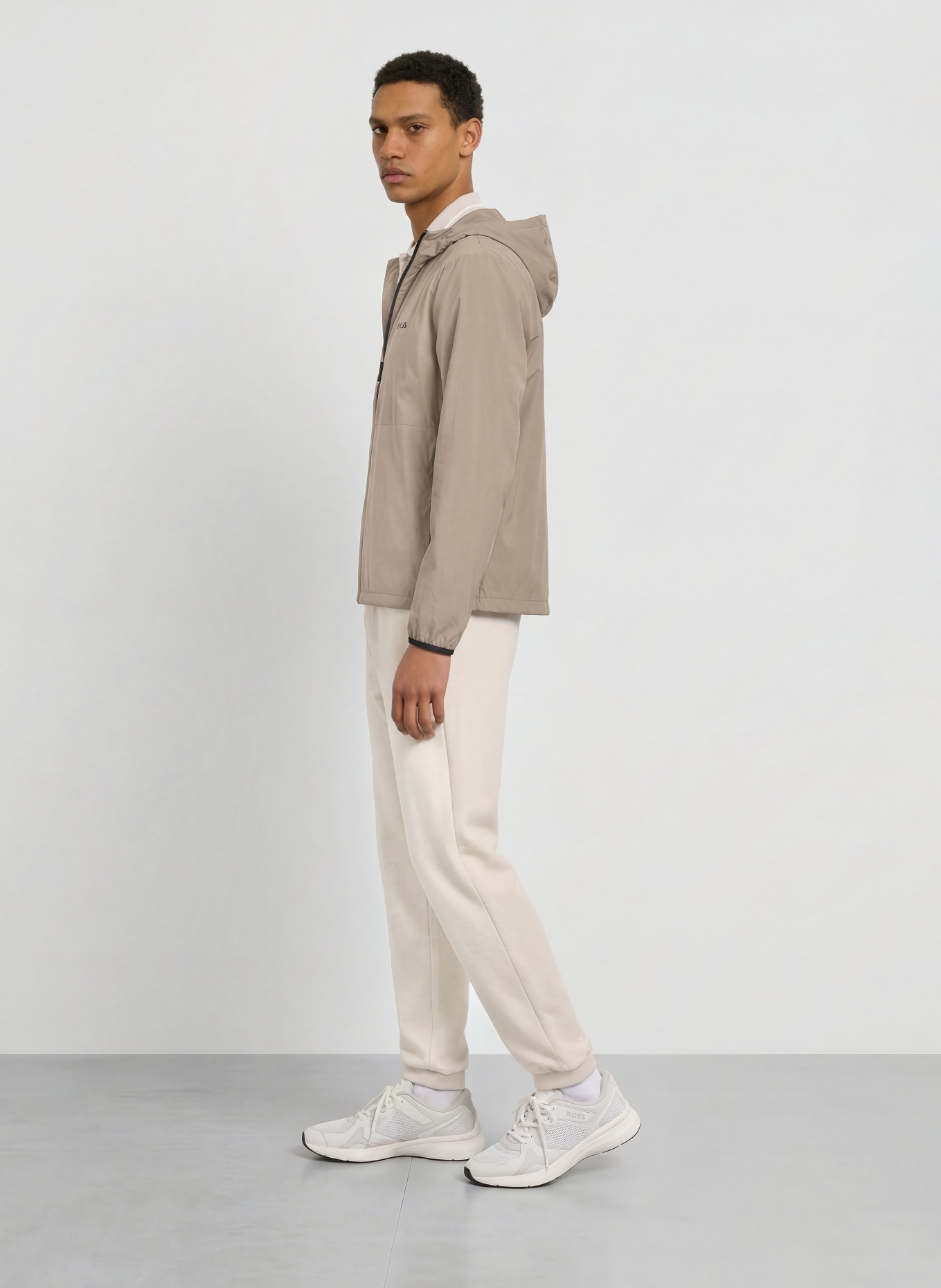 BOSS Lange joggingbukser: CREME