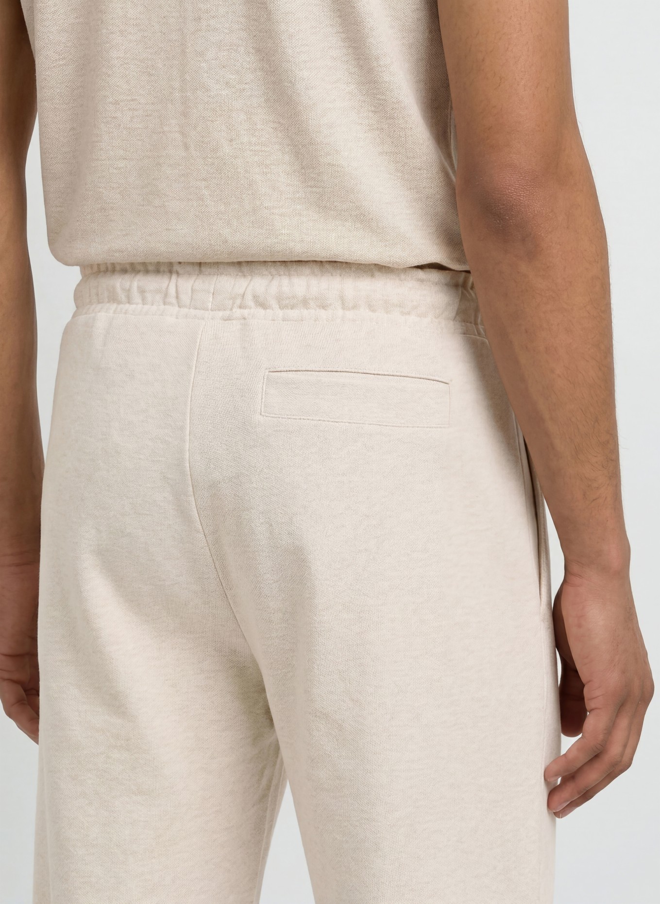 BOSS Lange joggingbukser: CREME