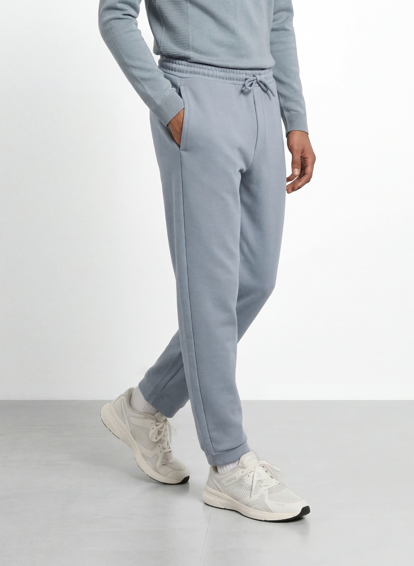 BOSS Långa joggingbyxor: GRÅ