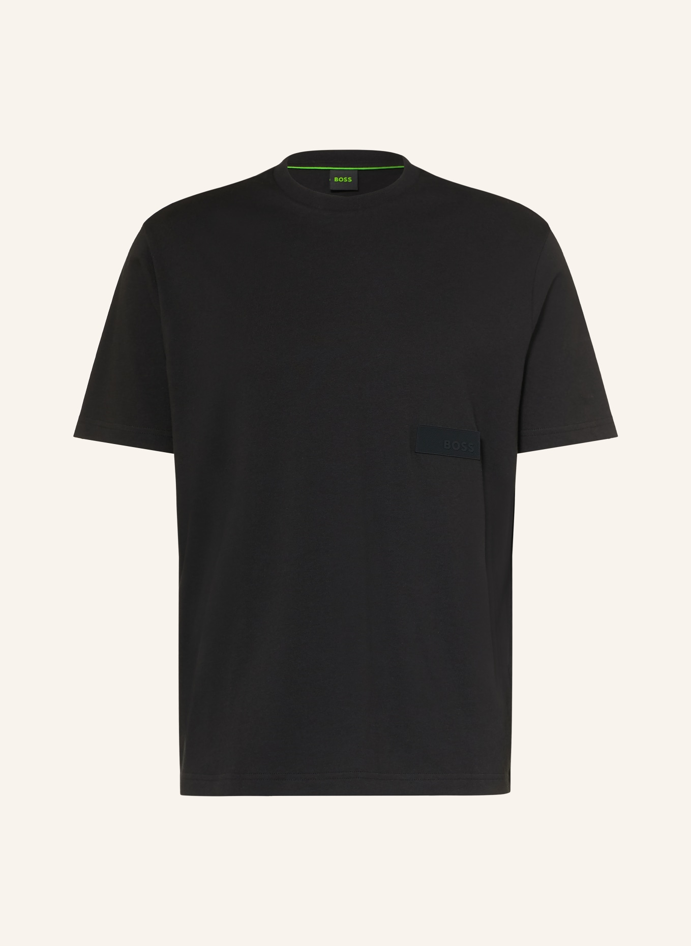 BOSS Tricou STRUCTURE: NEGRU