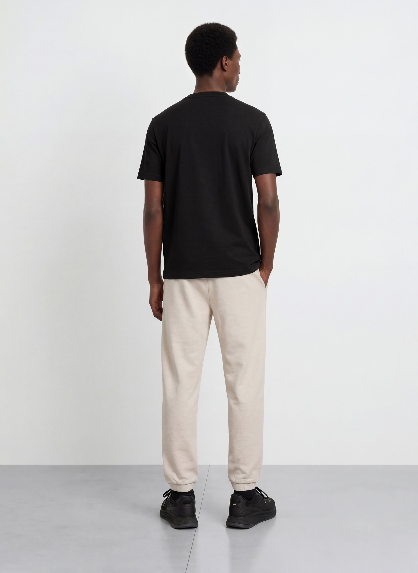 BOSS Tricou STRUCTURE: NEGRU