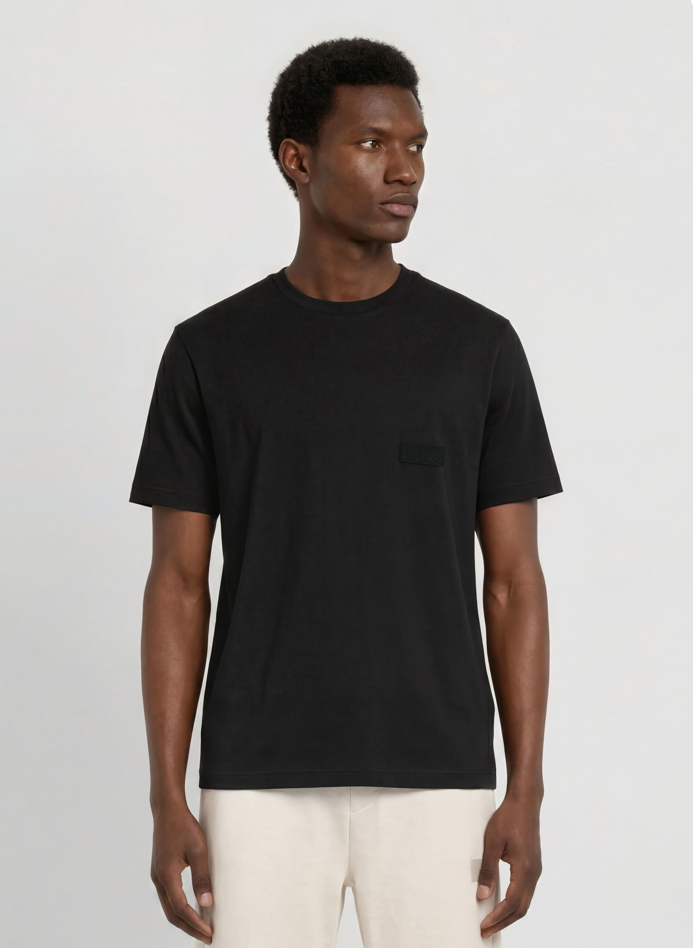 BOSS Tricou STRUCTURE: NEGRU