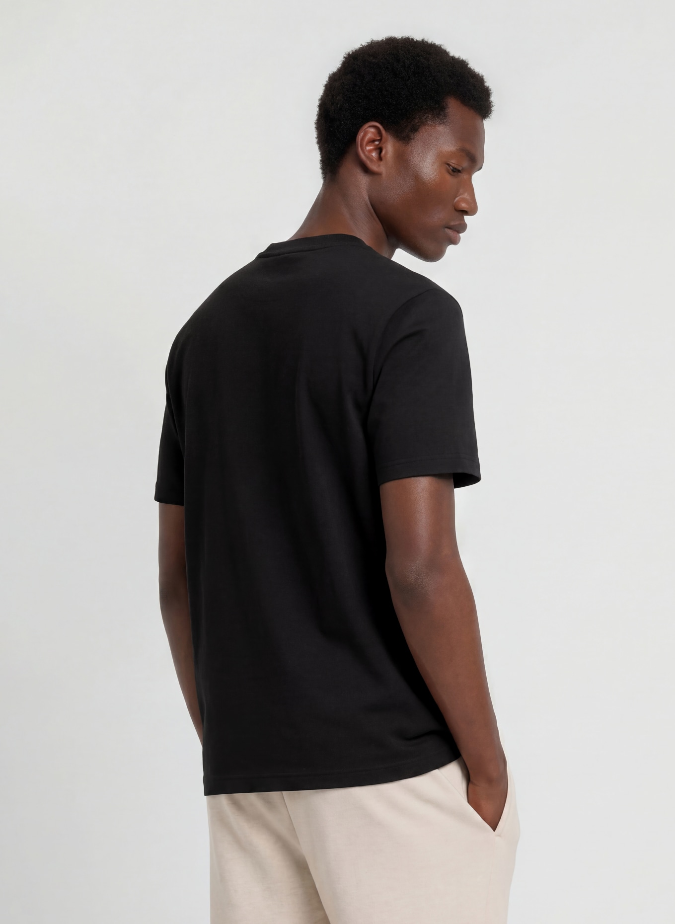 BOSS Tricou STRUCTURE: NEGRU