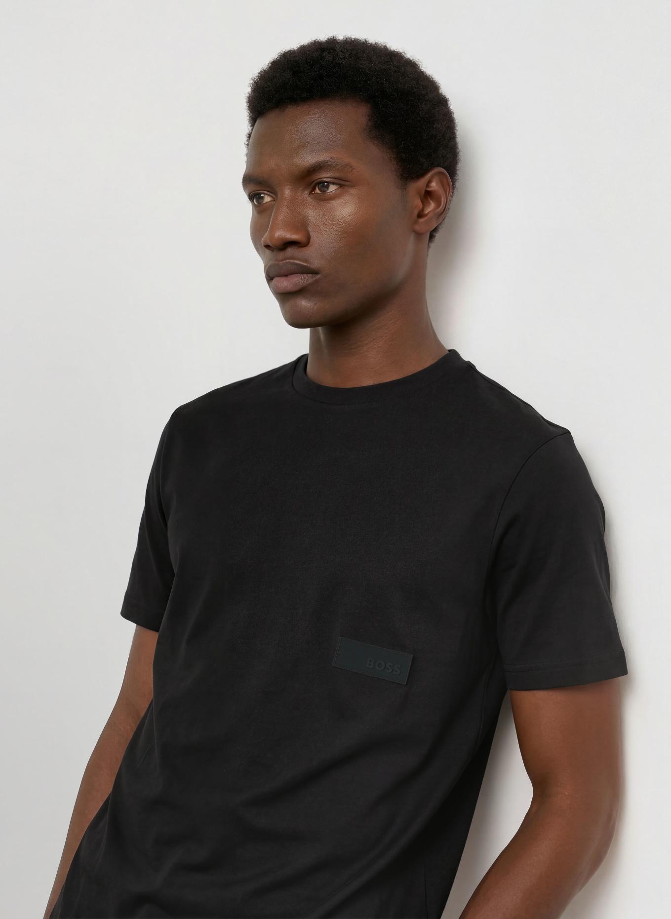 BOSS Tricou STRUCTURE: NEGRU