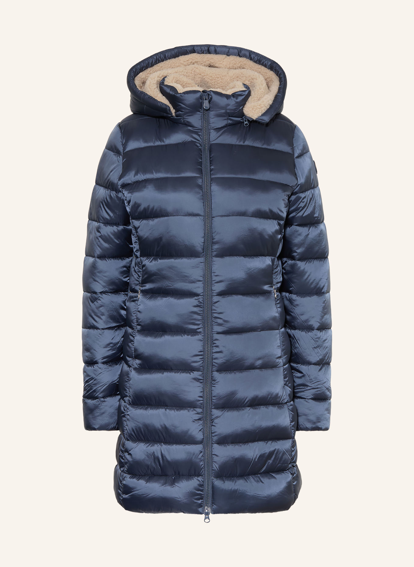 SAVE THE DUCK Steppmantel CLELIA mit abnehmbarer Kapuze: DUNKELBLAU