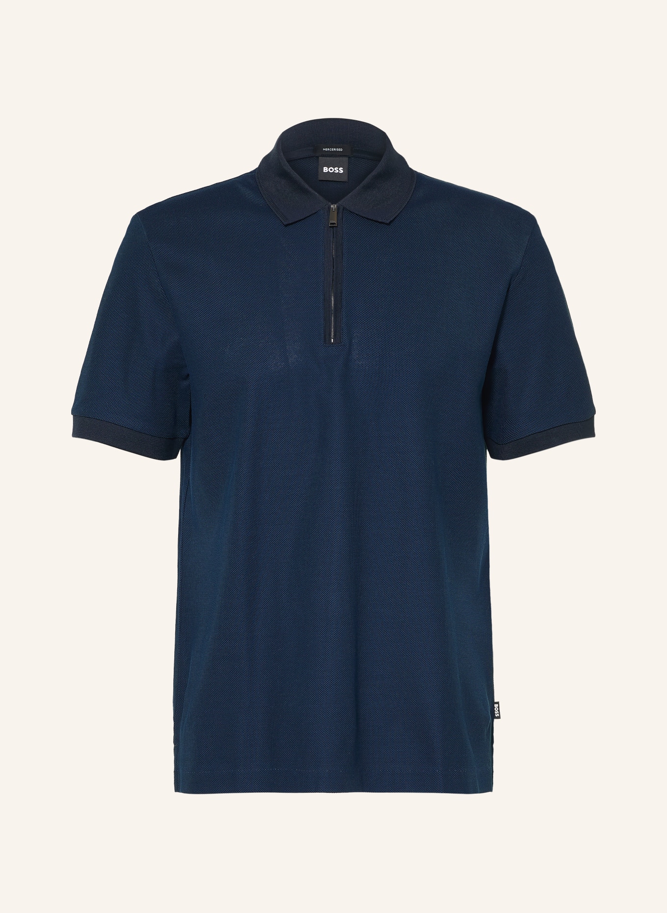 BOSS Piqué-Poloshirt PEI: DUNKELBLAU