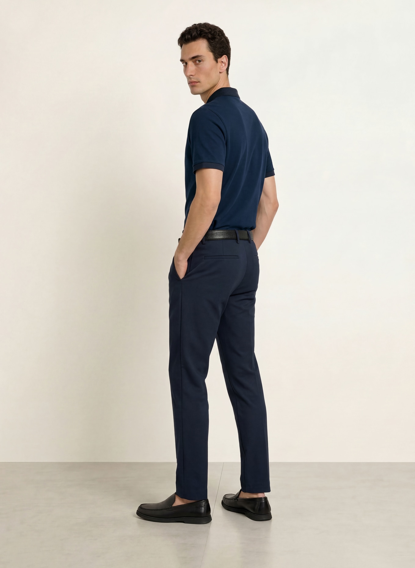 BOSS Piqué-Poloshirt PEI: DUNKELBLAU