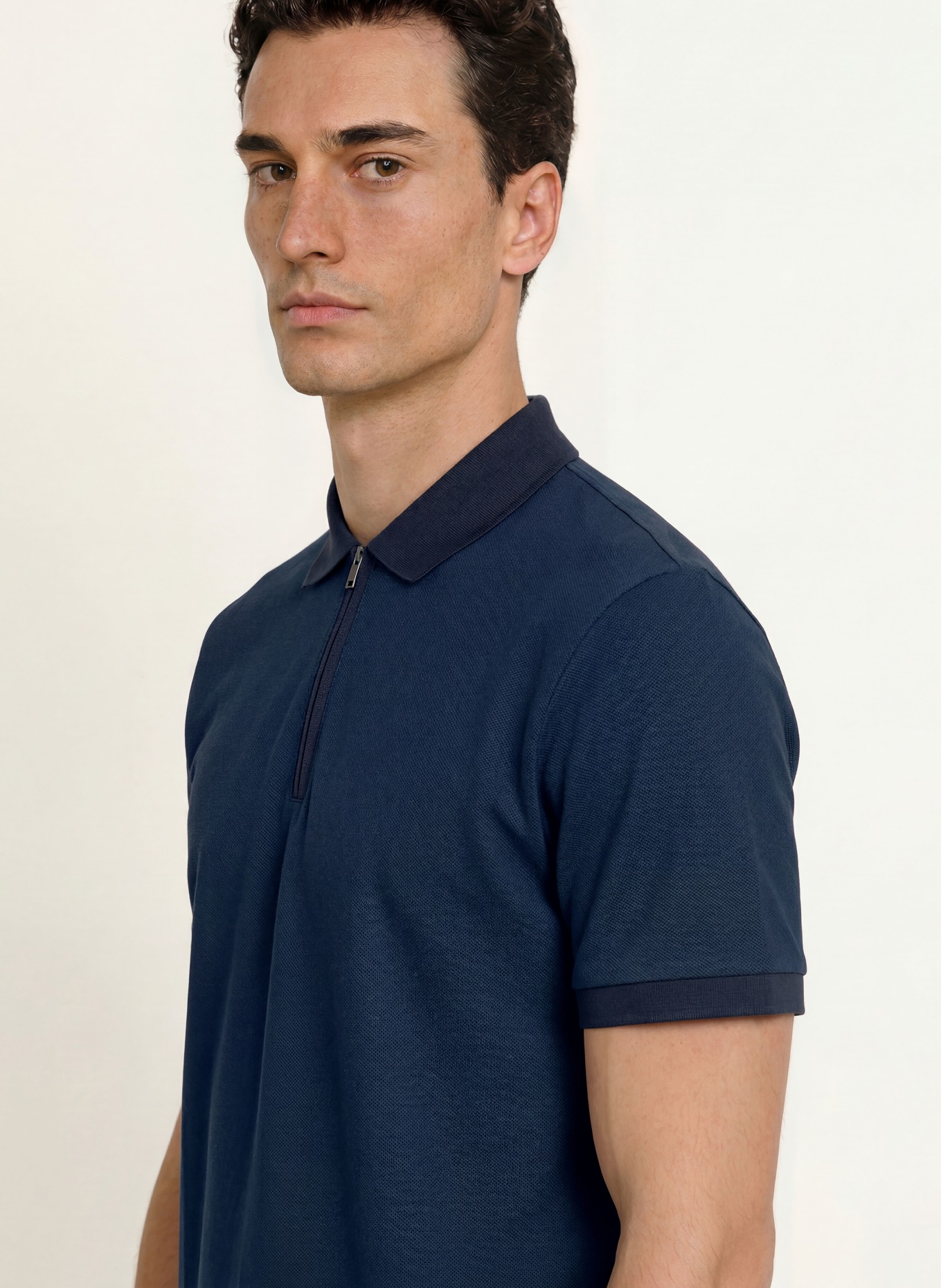 BOSS Piqué-Poloshirt PEI: DUNKELBLAU