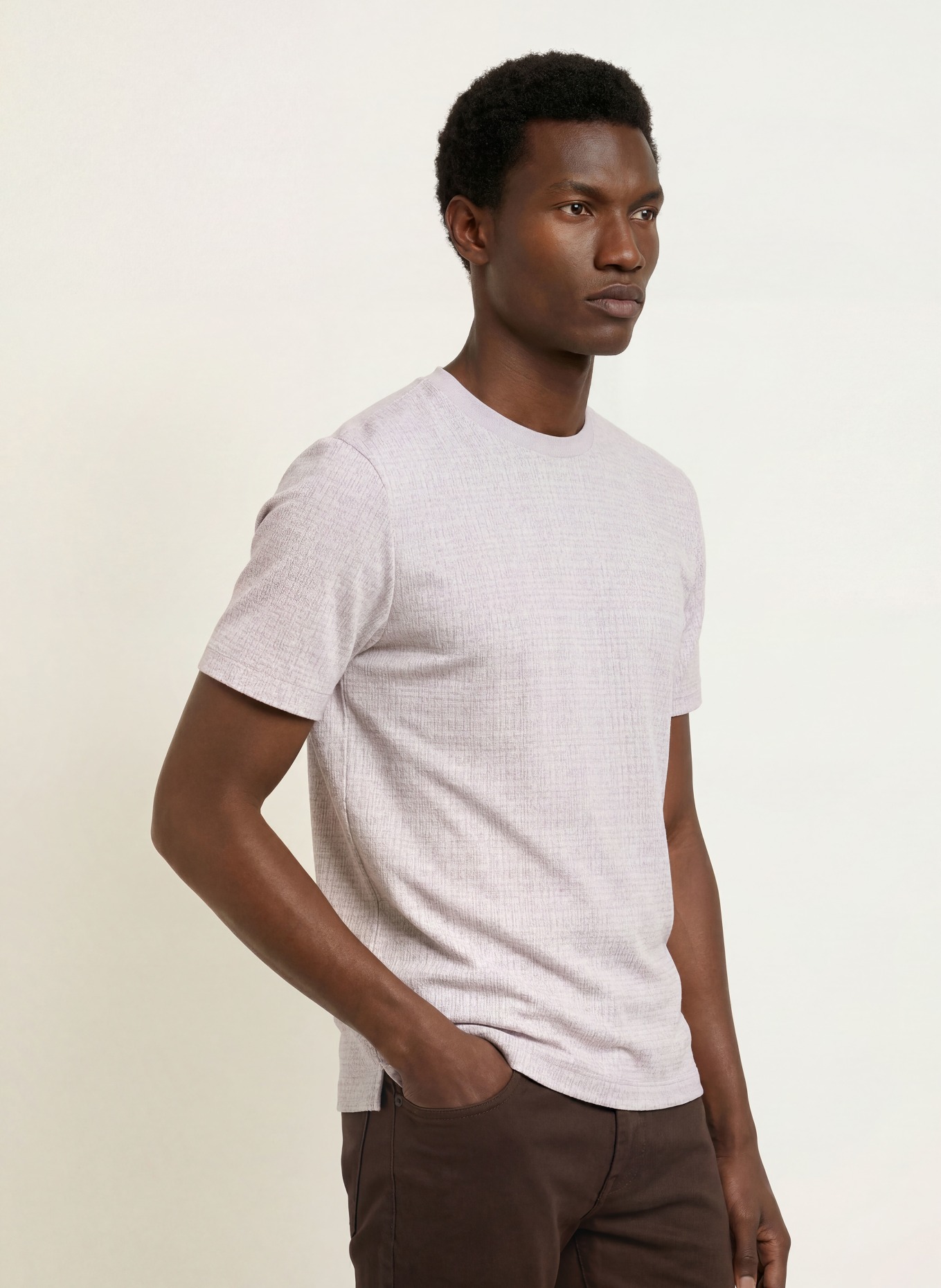 BOSS T-shirt THOMPSON: GRIS CLAIR / MARRON