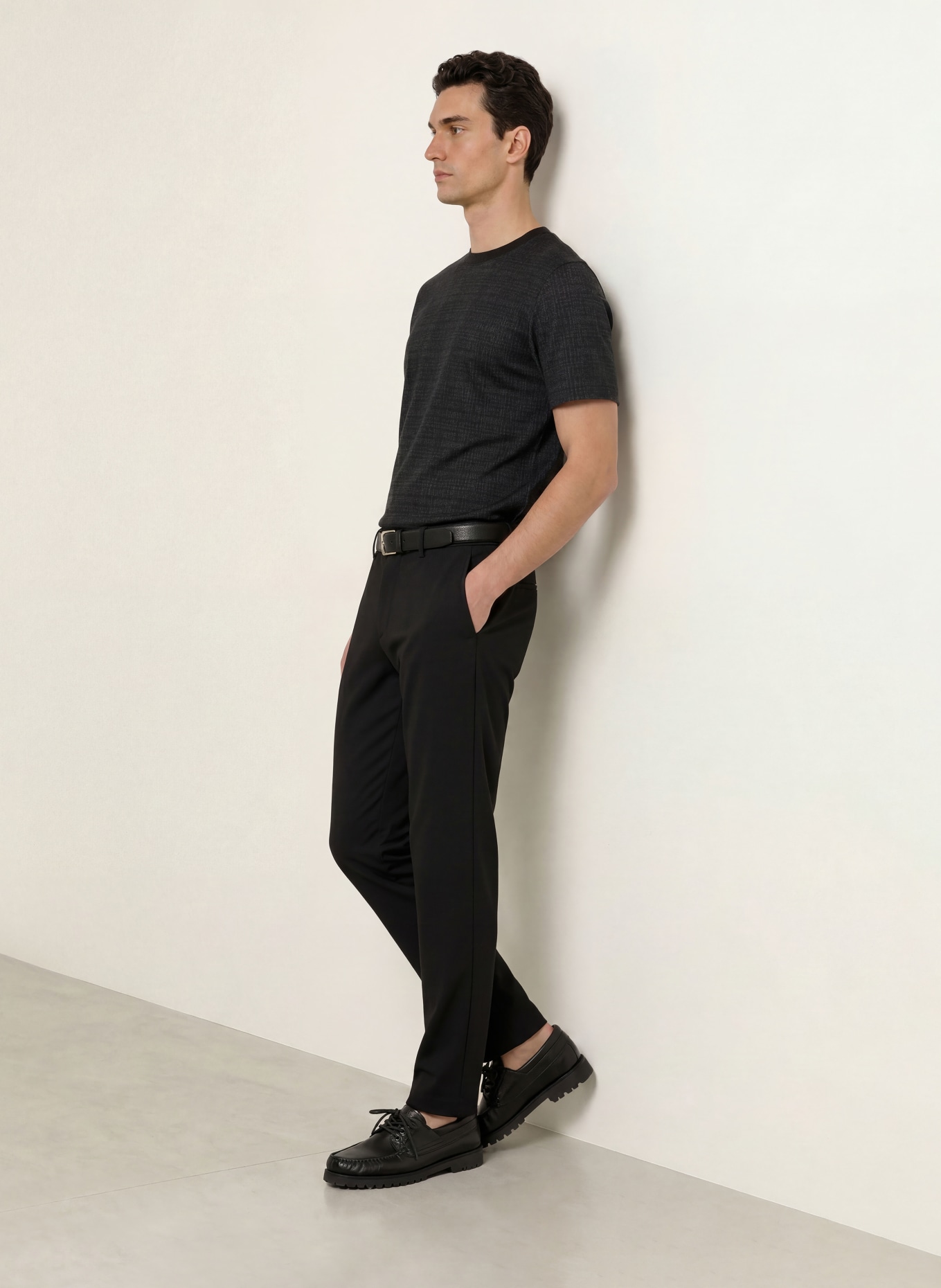 BOSS T-shirt THOMPSON: NOIR / GRIS