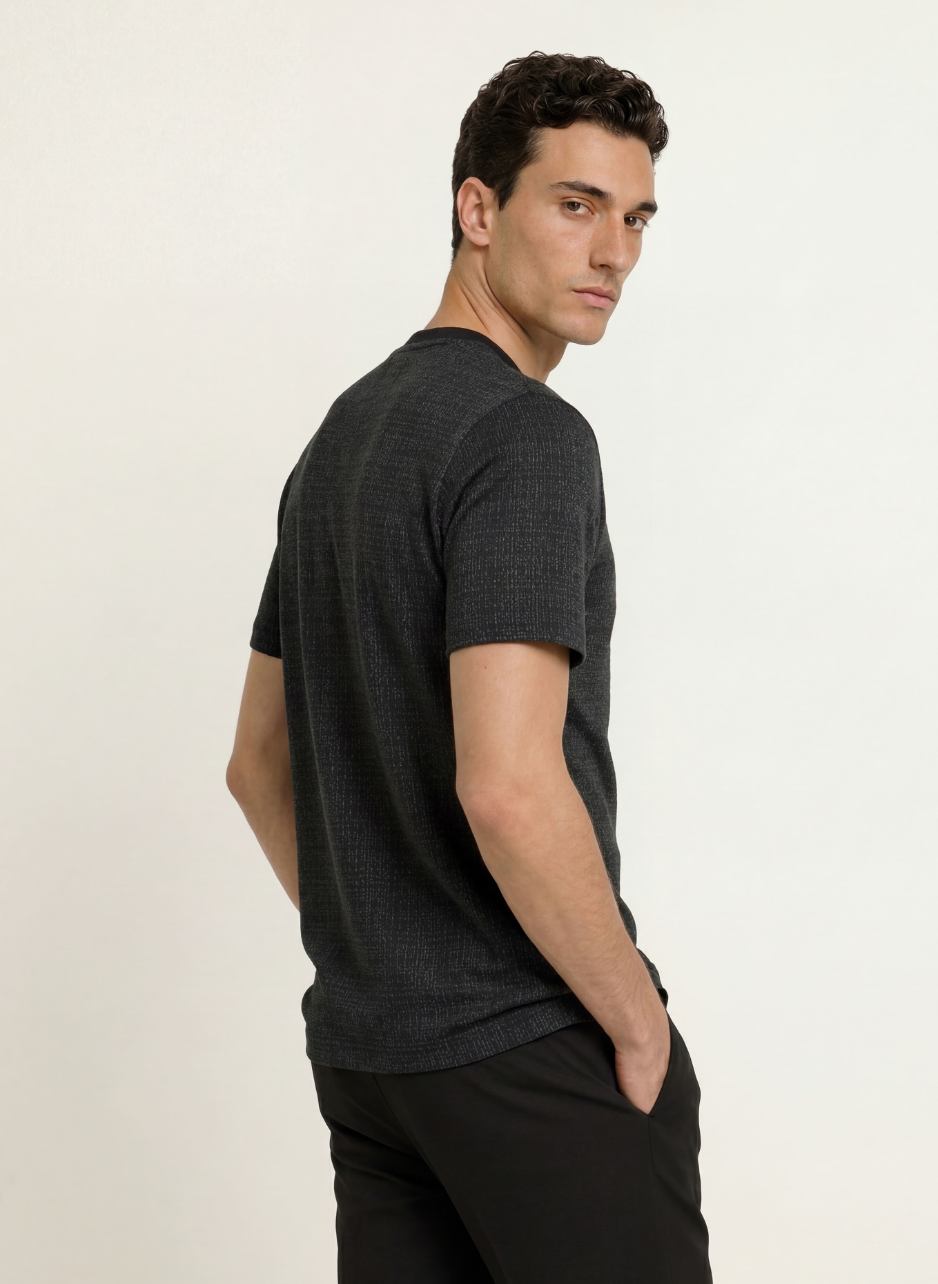 BOSS T-shirt THOMPSON: NOIR / GRIS