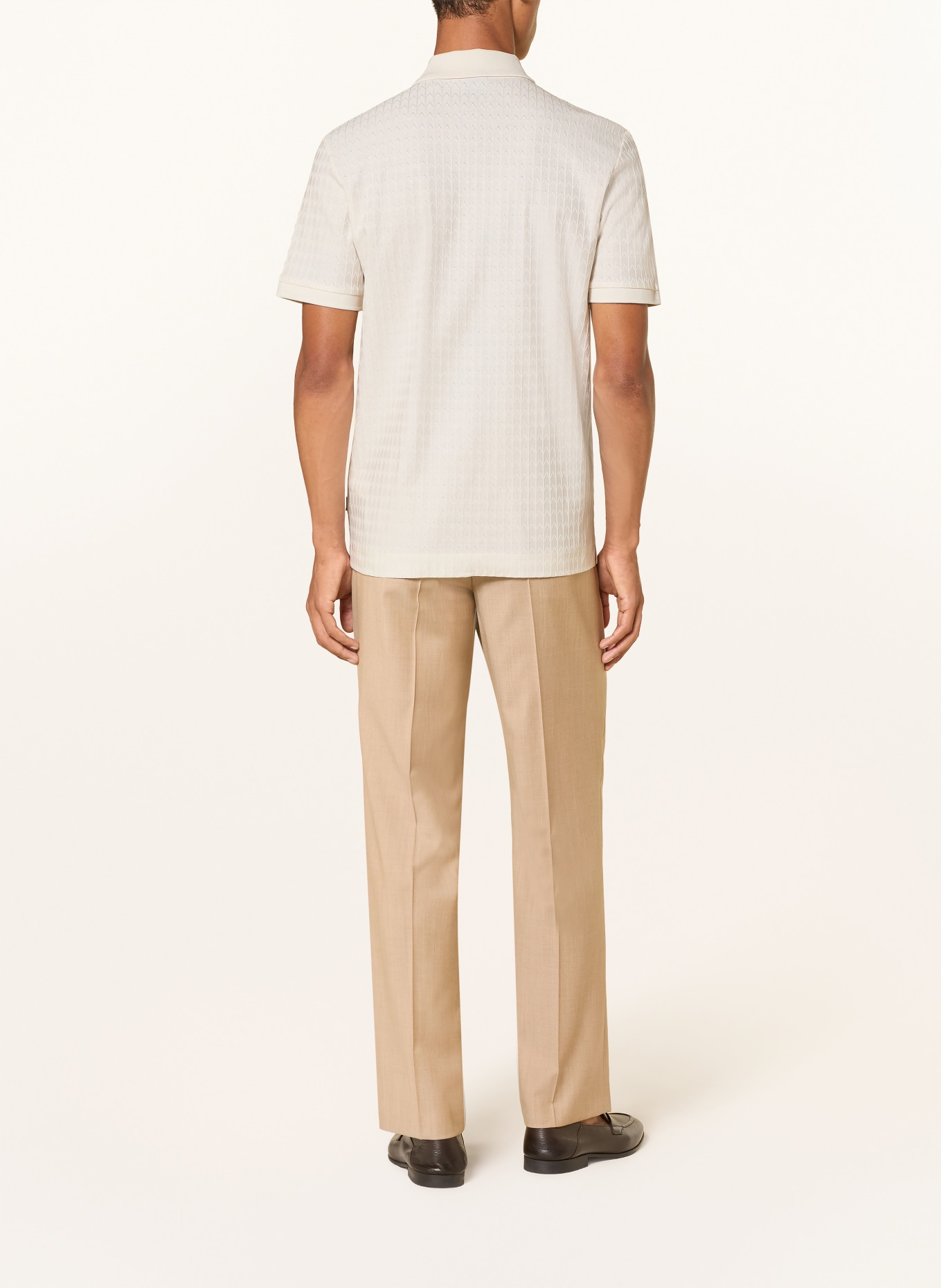 BOSS Jersey-polotröja PARLEY: VIT