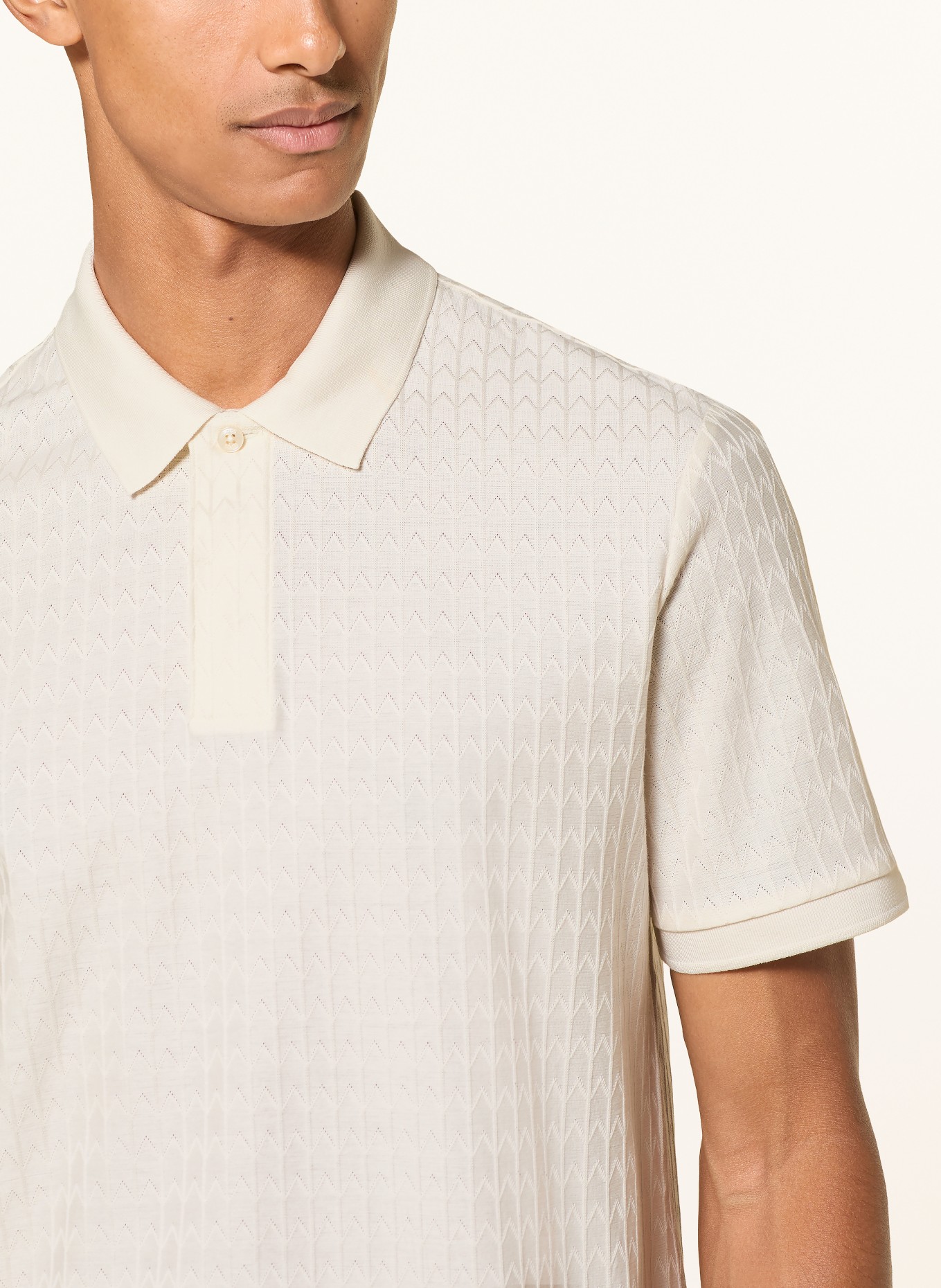 BOSS Jersey-polotröja PARLEY: VIT