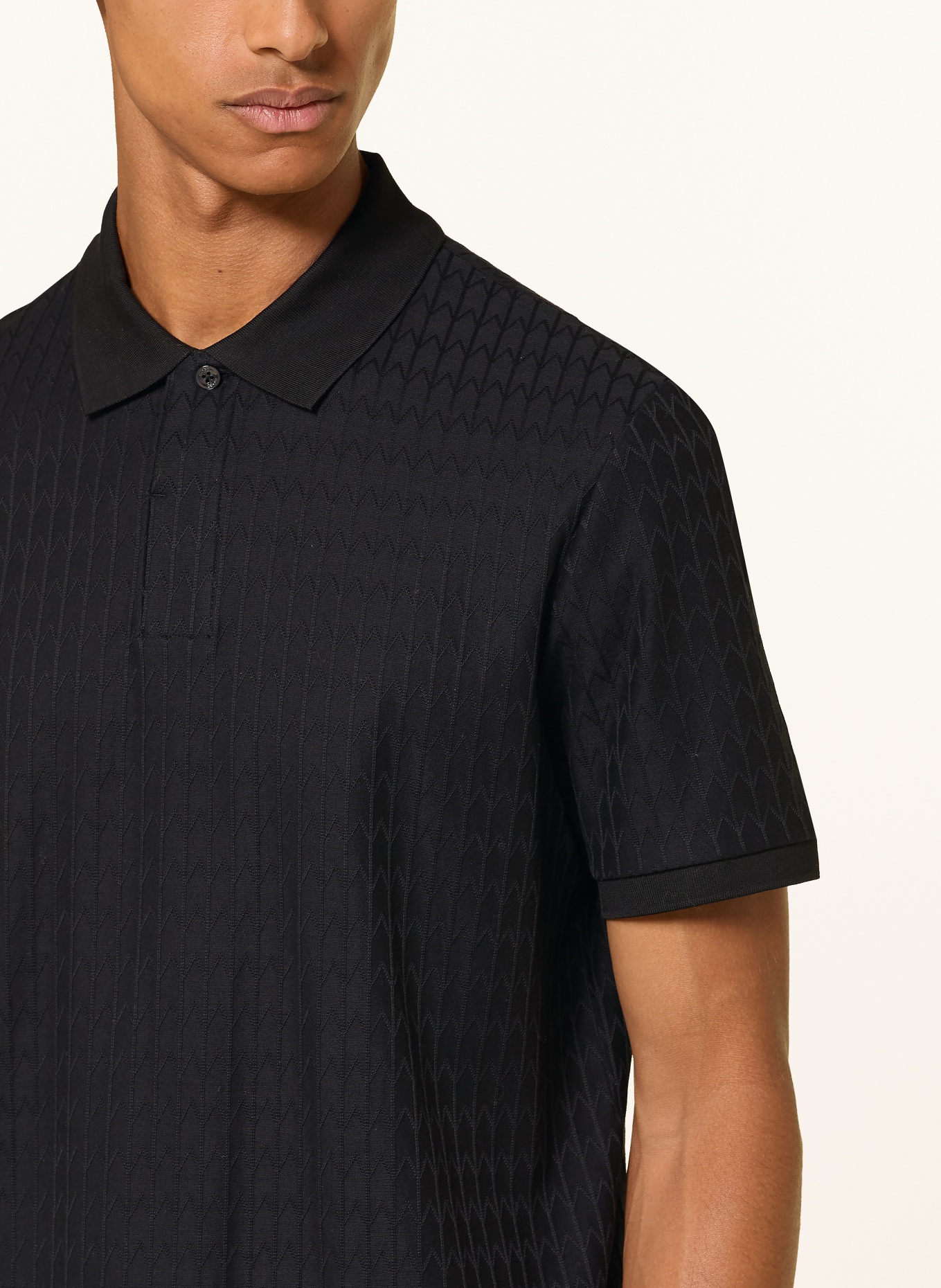 BOSS Jersey-Poloshirt PARLEY: SCHWARZ