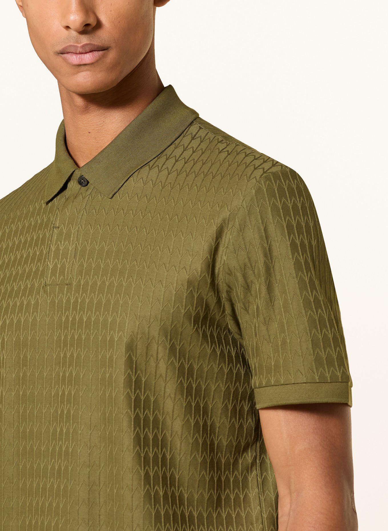 BOSS Jersey-polotröja PARLEY: OLIVGRÖN