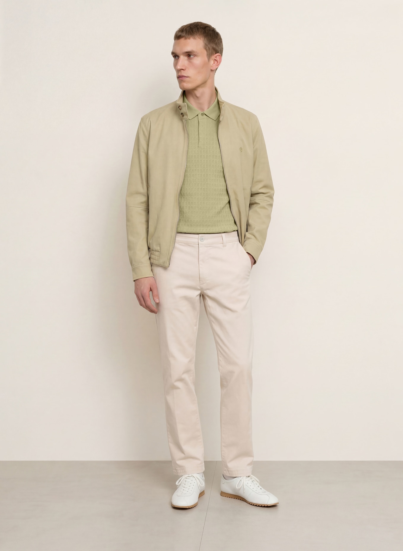BOSS Jersey-polotröja PARLEY: BEIGE