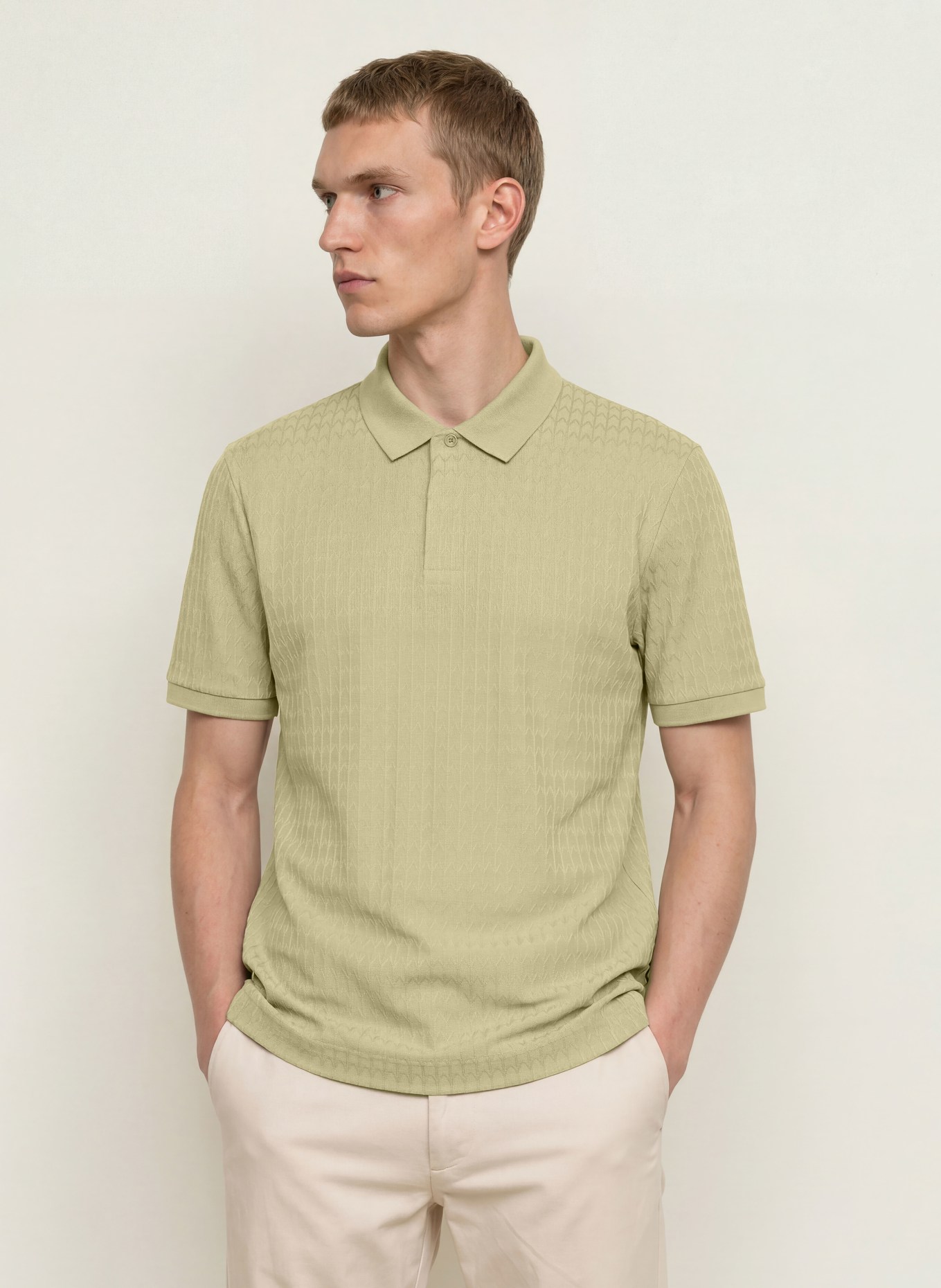 BOSS Jersey-polotröja PARLEY: BEIGE