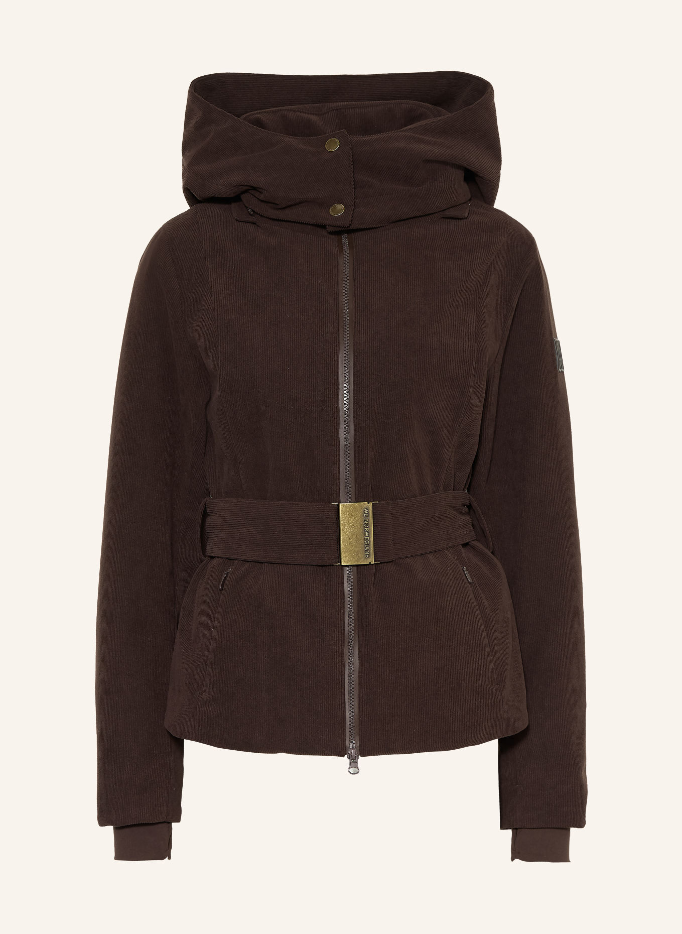 WE NORWEGIANS Ski-jas BRITT van corduroy: MARRON FONCÉ