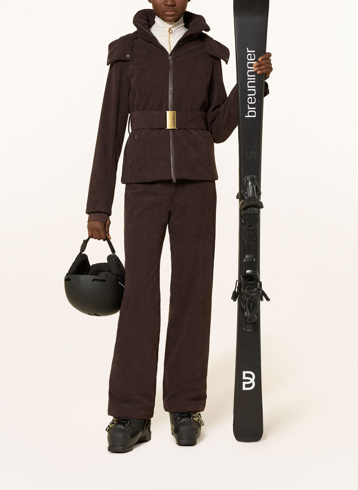 WE NORWEGIANS Ski-jas BRITT van corduroy: MARRON FONCÉ