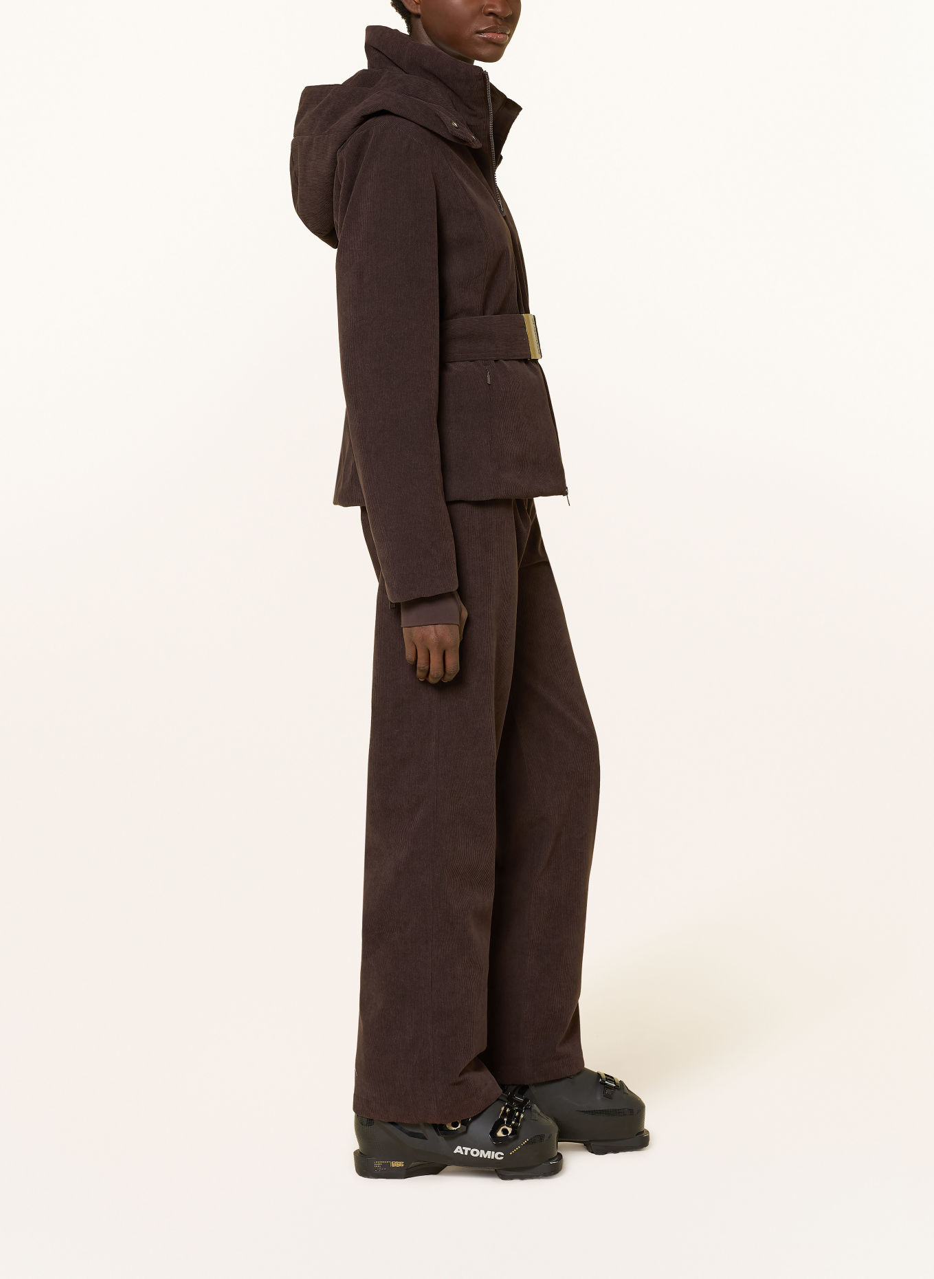 WE NORWEGIANS Ski-jas BRITT van corduroy: MARRON FONCÉ