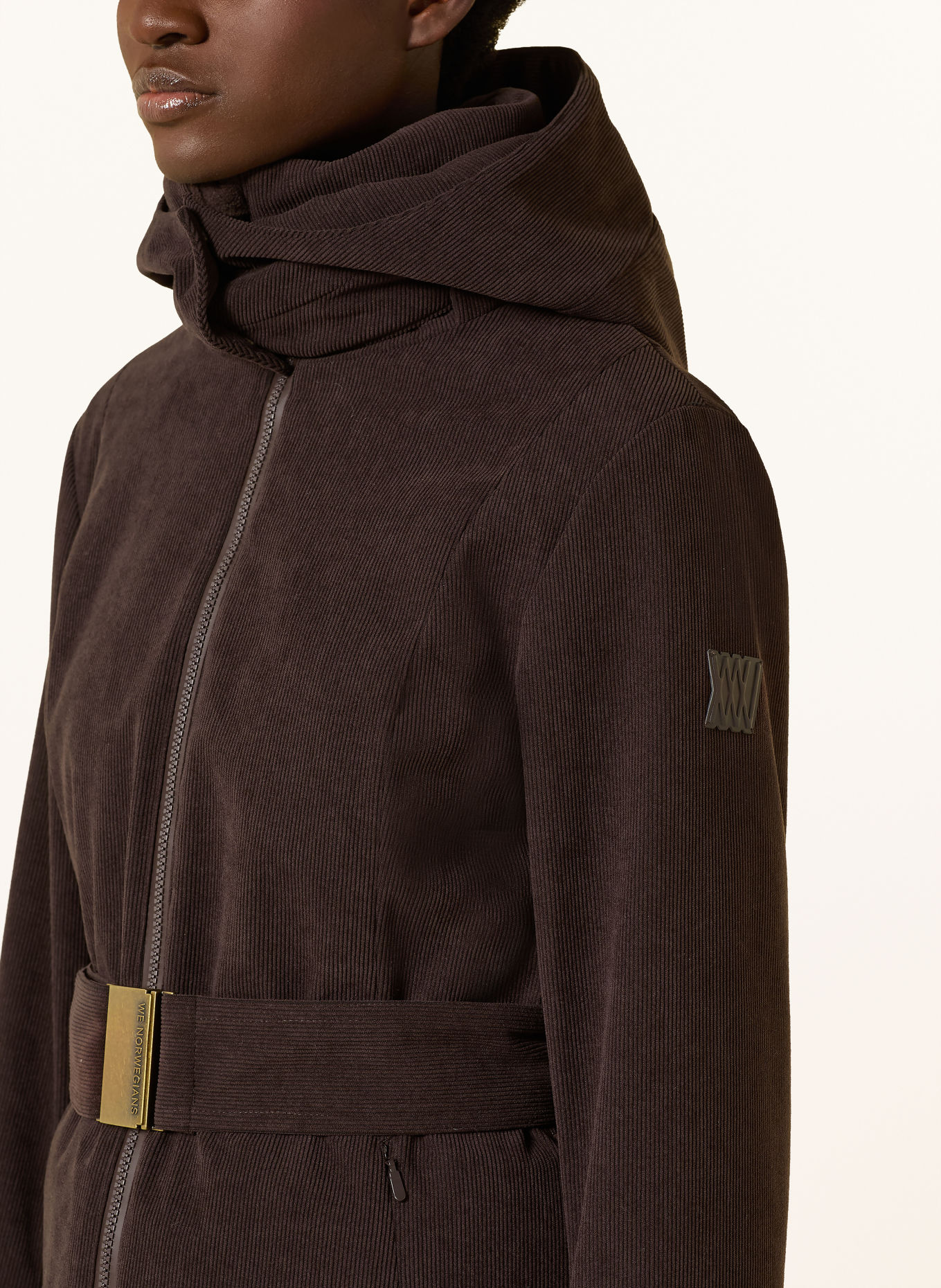 WE NORWEGIANS Ski-jas BRITT van corduroy: MARRON FONCÉ