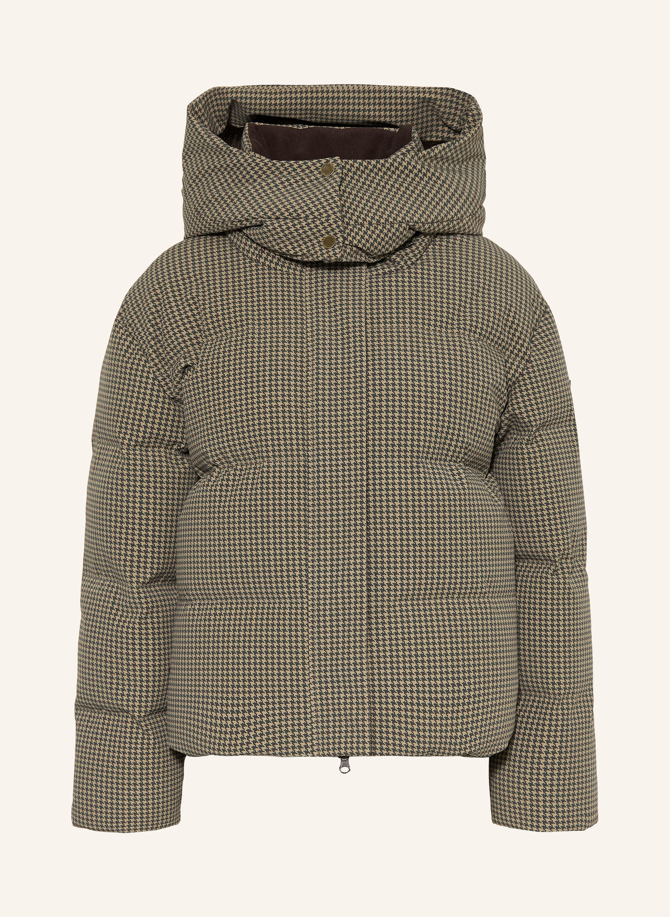 WE NORWEGIANS GLENSHEE Down Ski Jacket with Faux Fur: CAMEL / BROWN / GREEN