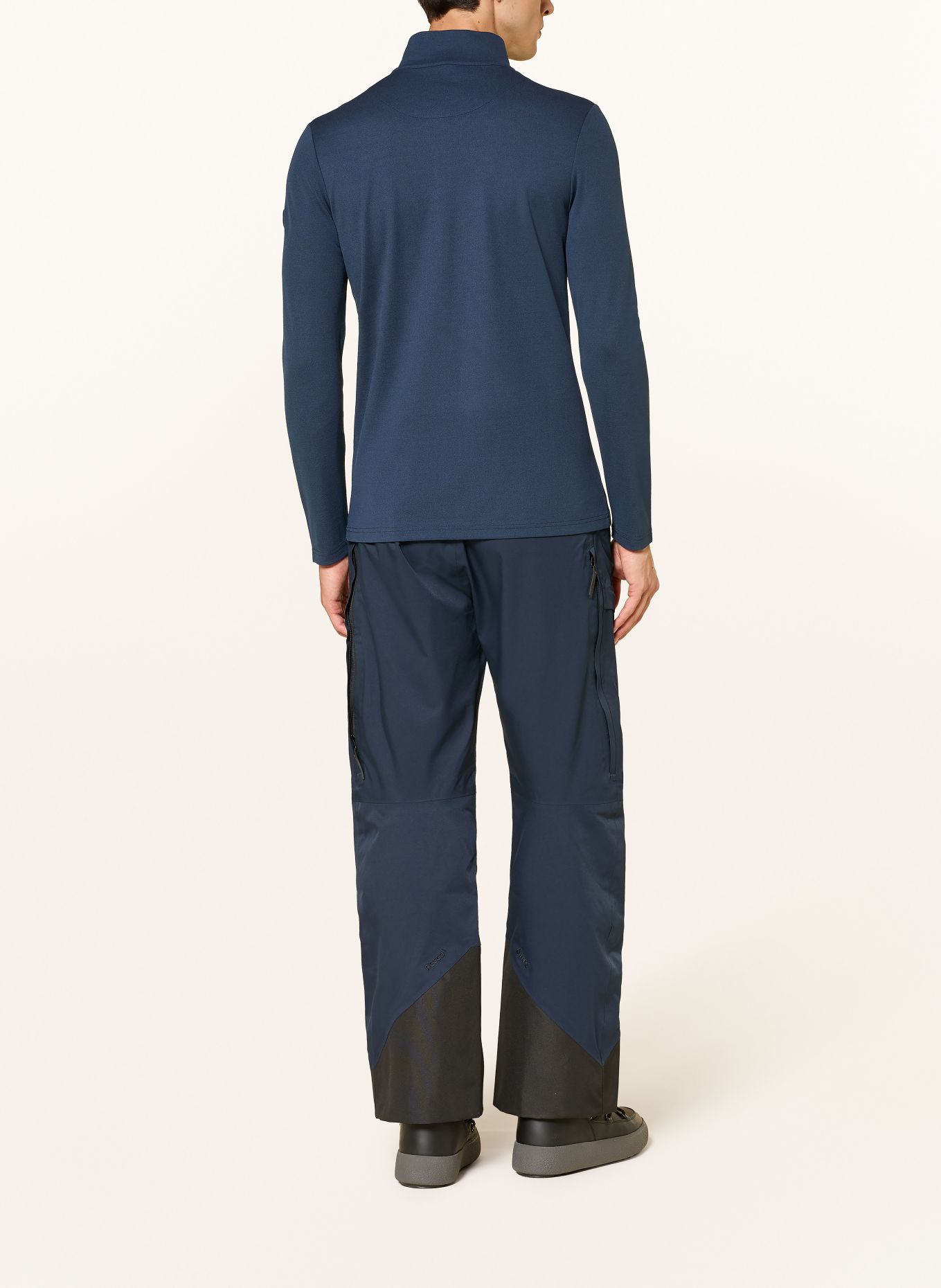 WE NORWEGIANS Midlayer MOORE met merinowol: DONKERBLAUW / ROOD / WIT