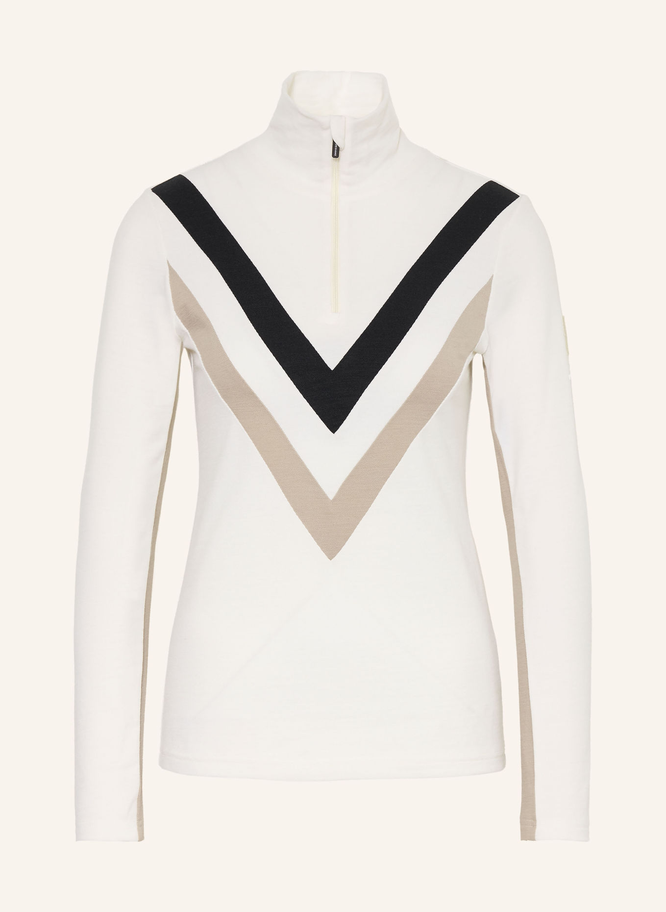 WE NORWEGIANS Midlayer VOSS met merinowol: CRÈME / BEIGE / ZWART