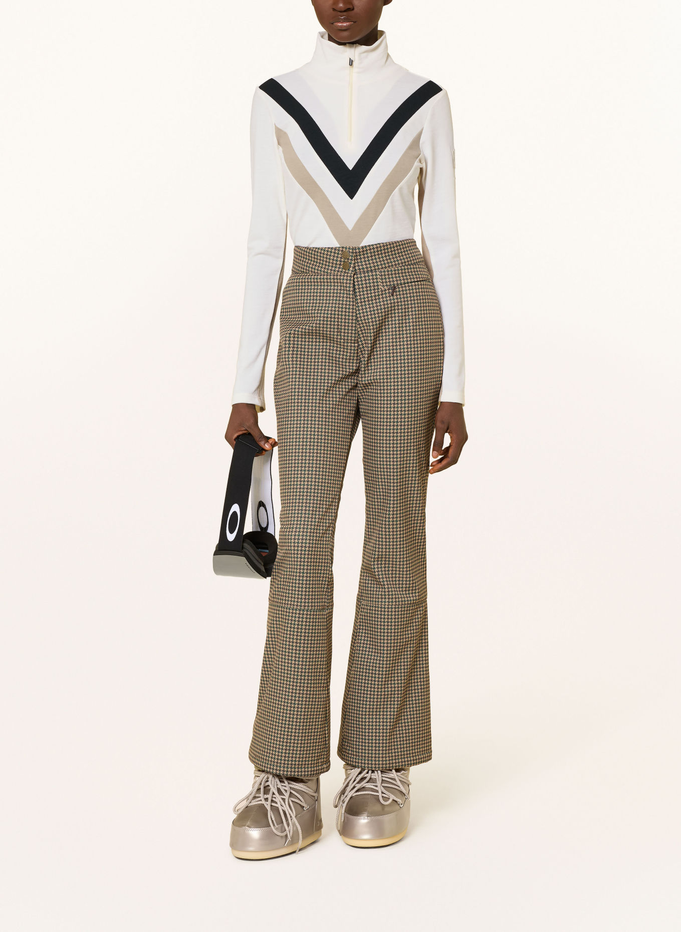 WE NORWEGIANS Midlayer VOSS met merinowol: CRÈME / BEIGE / ZWART