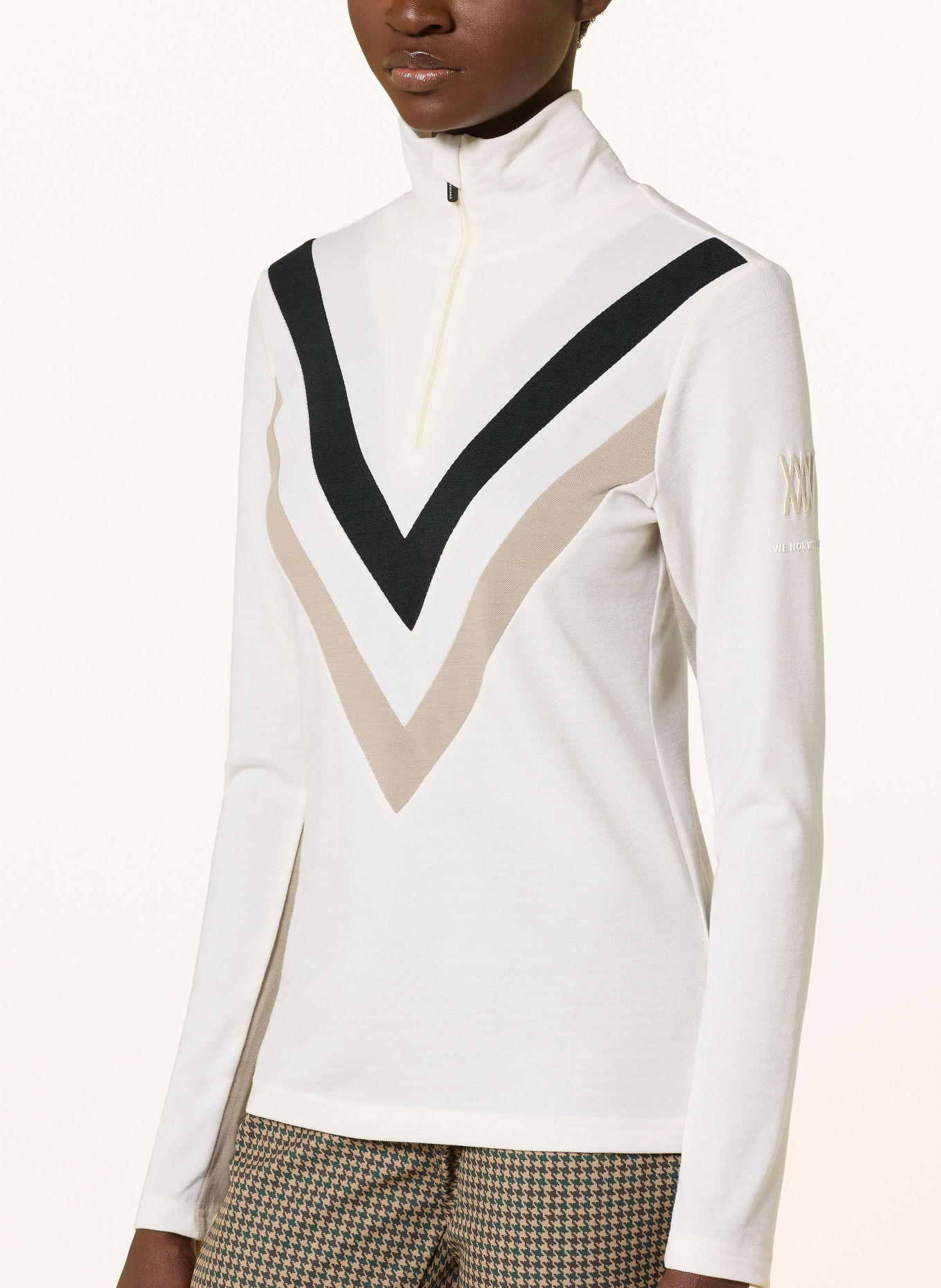 WE NORWEGIANS Midlayer VOSS met merinowol: CRÈME / BEIGE / ZWART