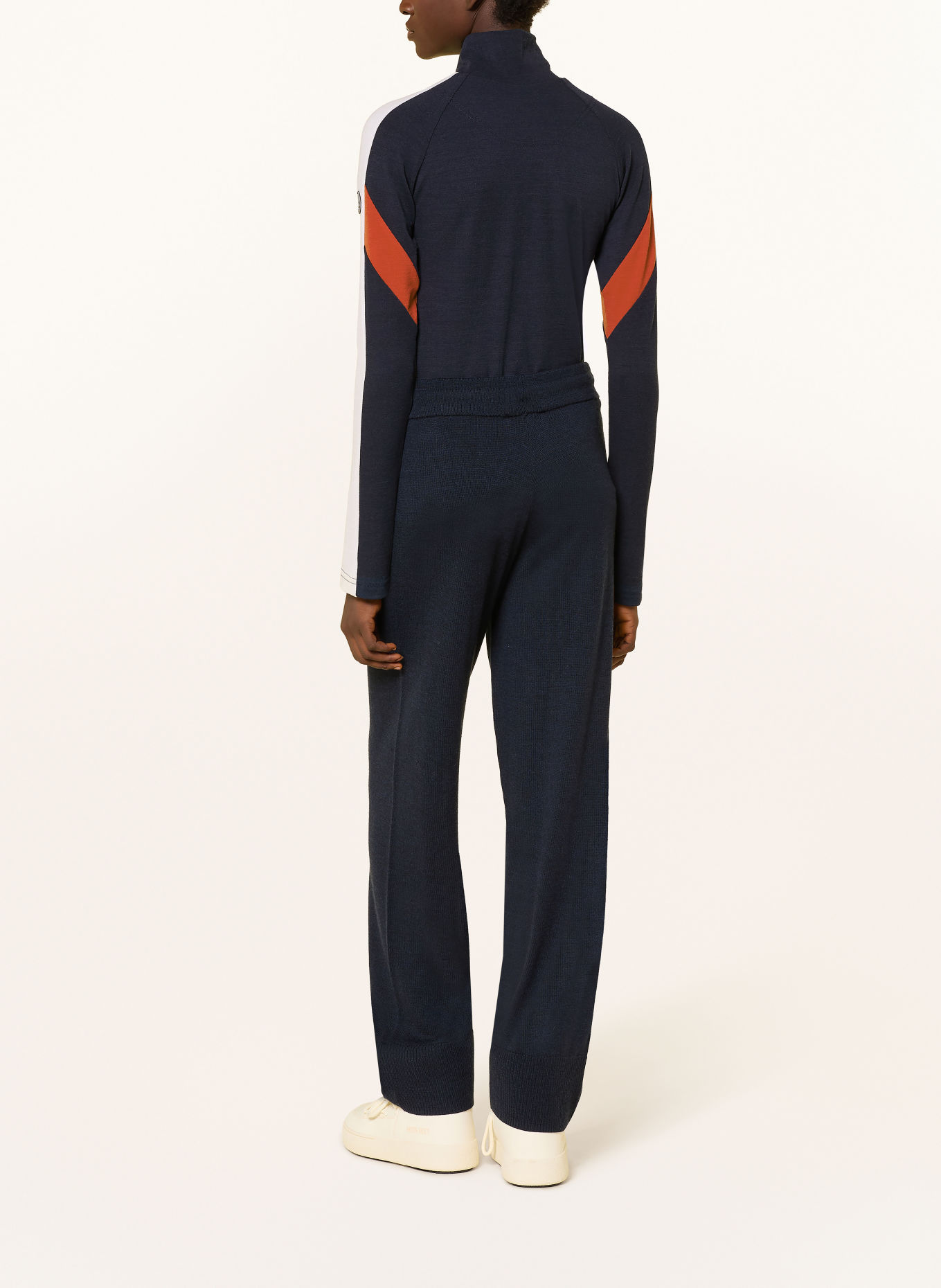 WE NORWEGIANS Midlayer ZERMATT met merinowol: DONKERBLAUW / ROOD / WIT
