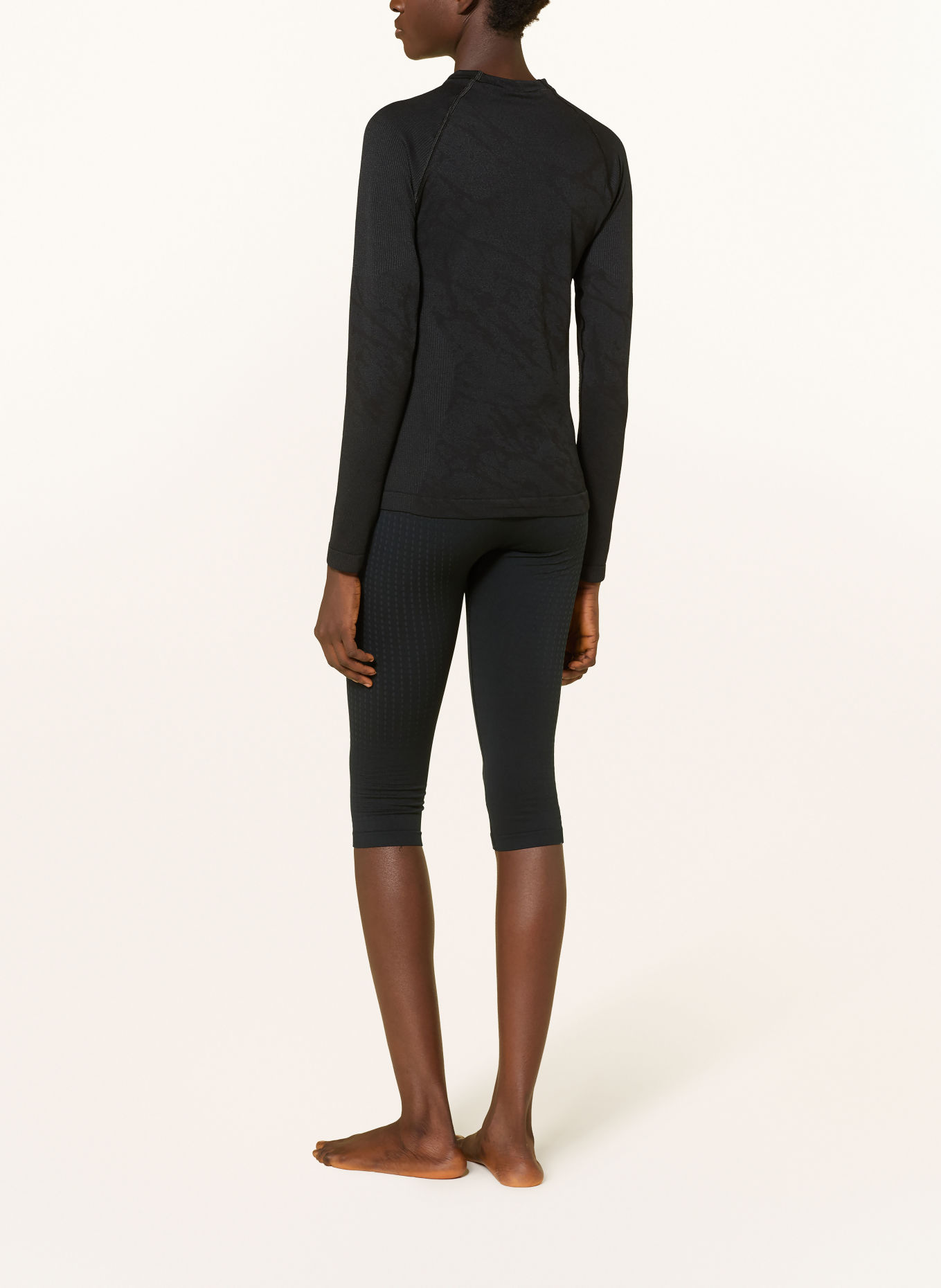 odlo PERFORMANCE WARM functional underwear pants with cropped leg length: BLACK