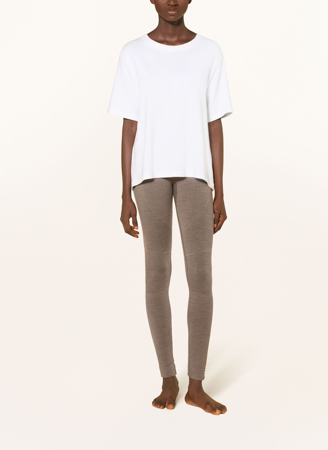 odlo Funktionswäsche-Hose SEAMLESS PERFORMANCE WOOL mit Merinowolle: TAUPE
