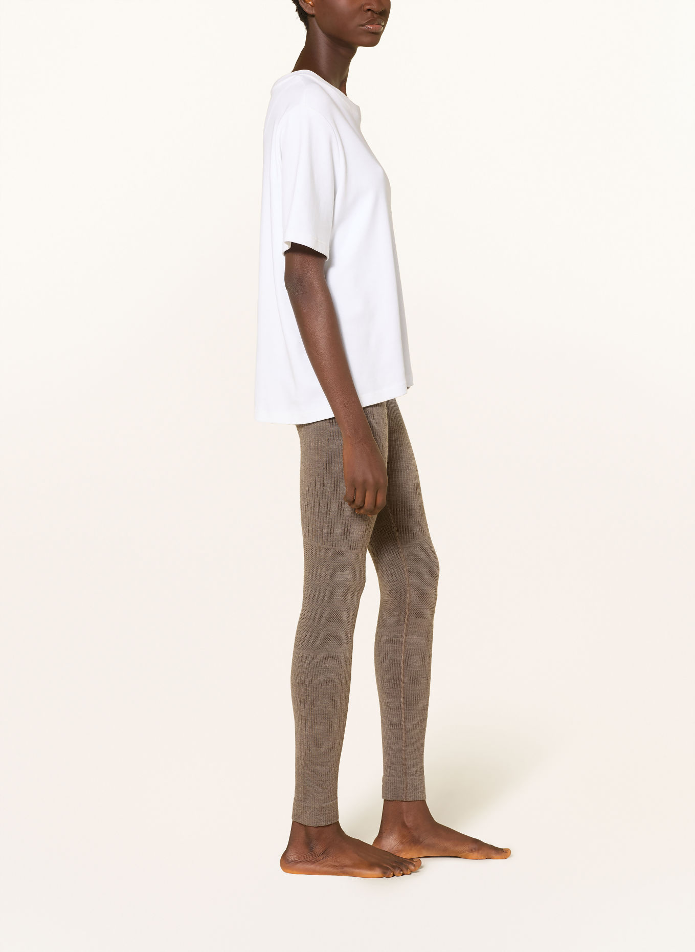 odlo Funktionswäsche-Hose SEAMLESS PERFORMANCE WOOL mit Merinowolle: TAUPE