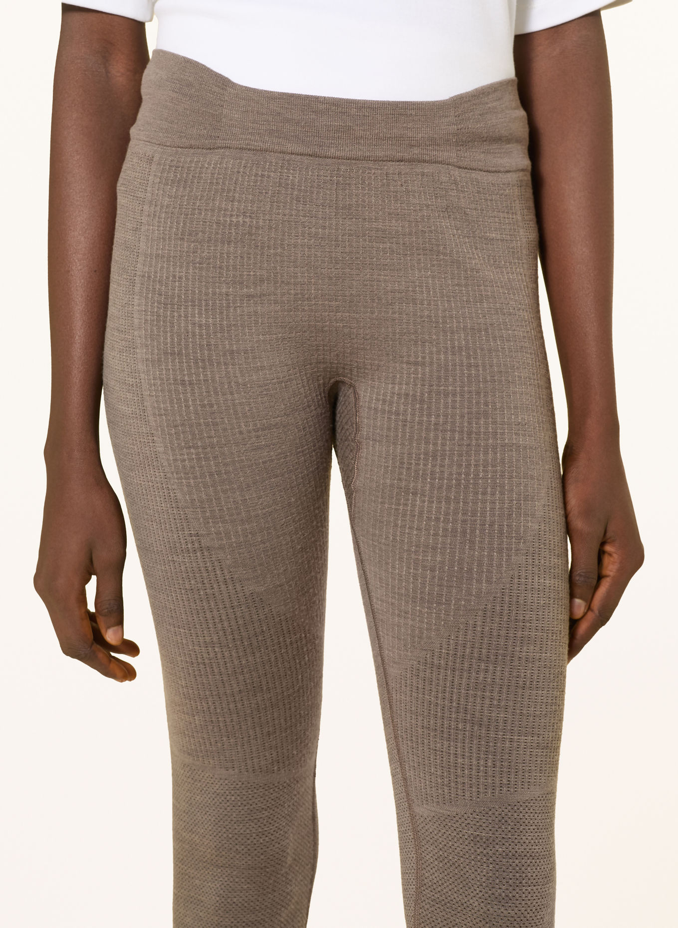 odlo Funktionswäsche-Hose SEAMLESS PERFORMANCE WOOL mit Merinowolle: TAUPE