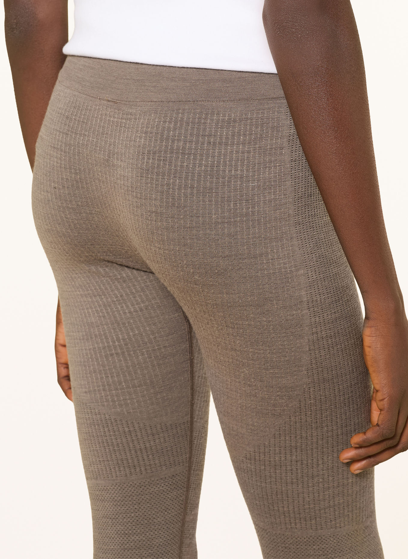 odlo Funktionswäsche-Hose SEAMLESS PERFORMANCE WOOL mit Merinowolle: TAUPE