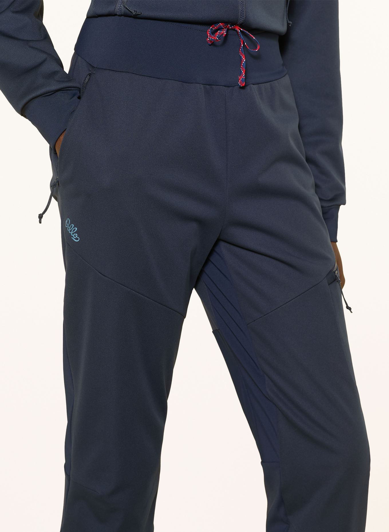 odlo Outdoorové kalhoty ZEROWEIGHT X-WARM INSULATED 80TH ANNIVERSARY: TMAVĚ MODRÁ
