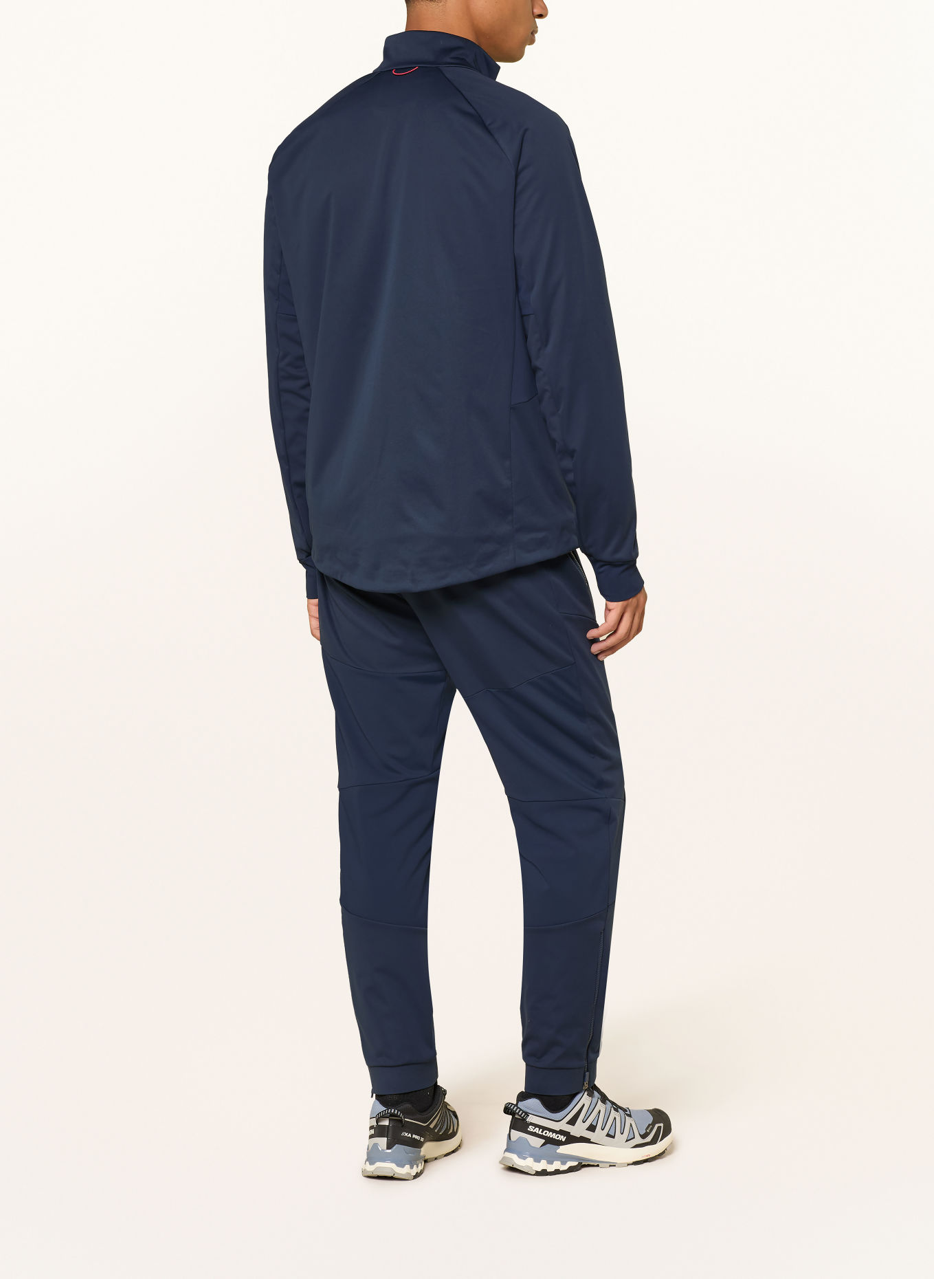 odlo Pantalon softshell ZEROWEIGHT X-WARM INSULATED 80 YEARS: BLEU FONCÉ / ROUGE