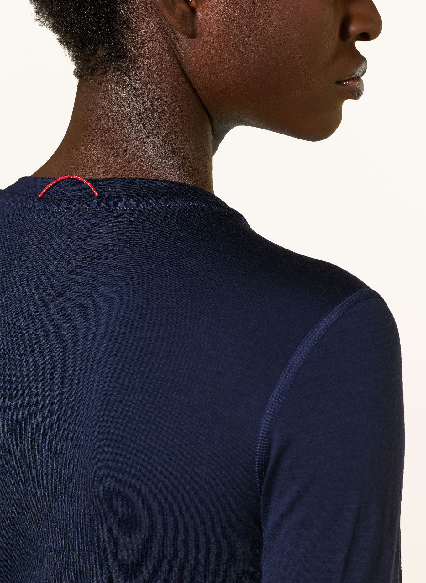 odlo T-shirt technique MERINO 200 80TH ANNIVERSARY en laine mérinos: BLEU FONCÉ / ROUGE / BLANC